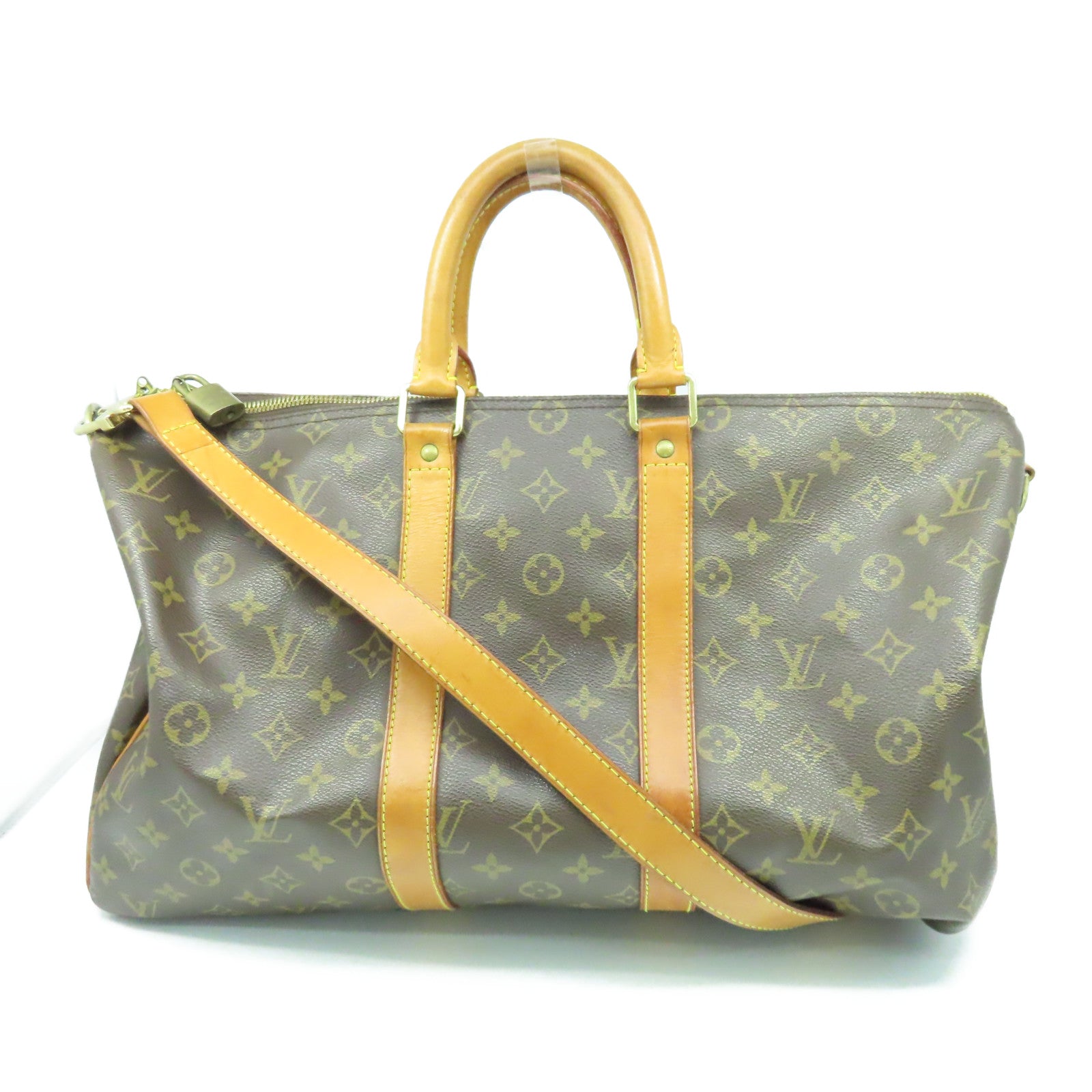 LOUIS VUITTON Monogram Keepall Bandouliere 45金扣手挽肩背兩用袋