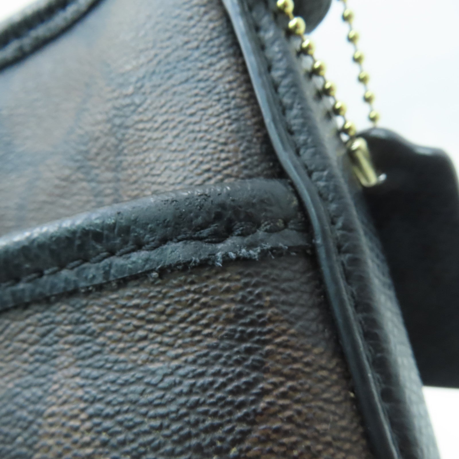 COACH 塗層帆布Signature File Shoulder Bag金扣肩背袋啡色