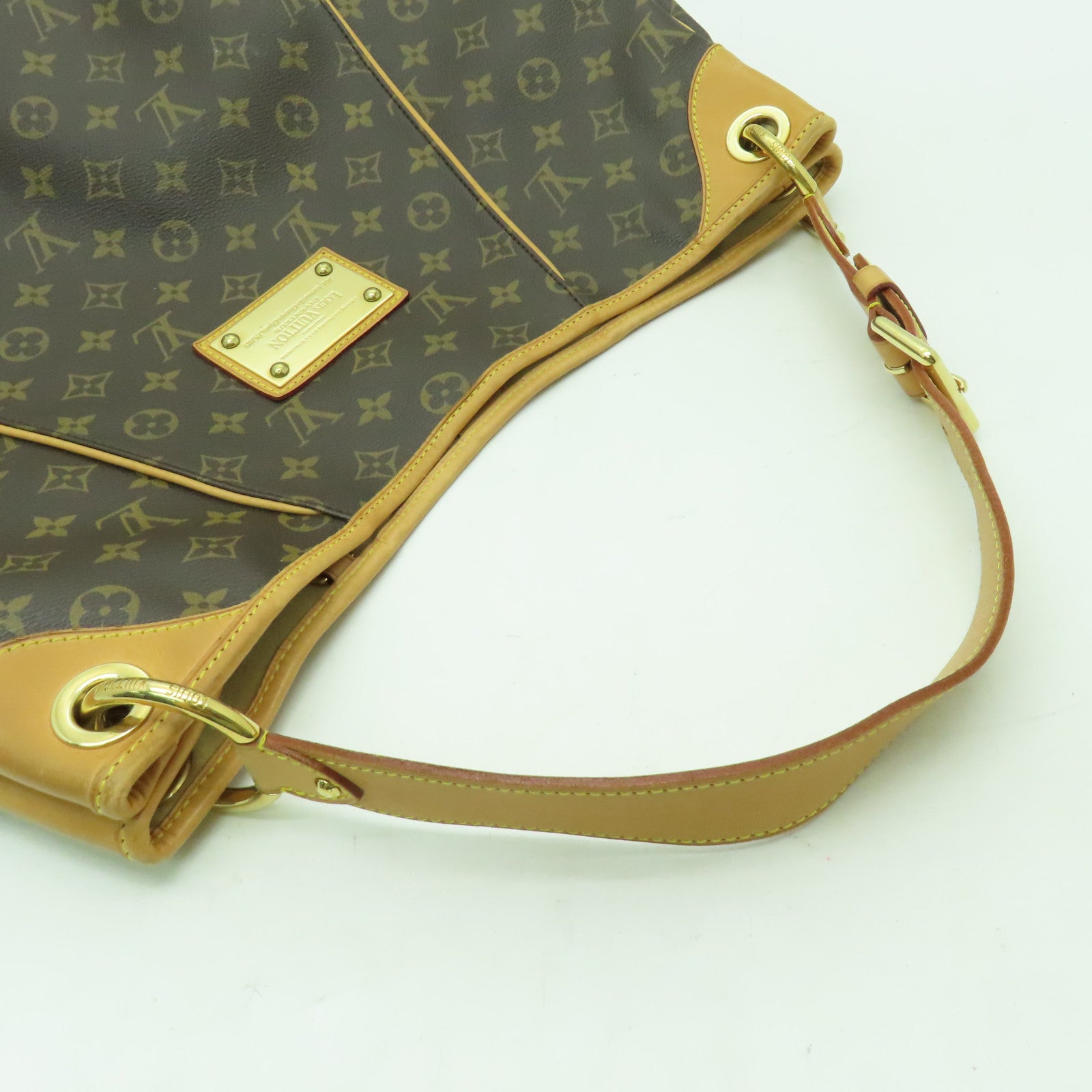 LOUIS VUITTON 【激減優惠】Monogram Galliera GM金扣肩背袋棕色