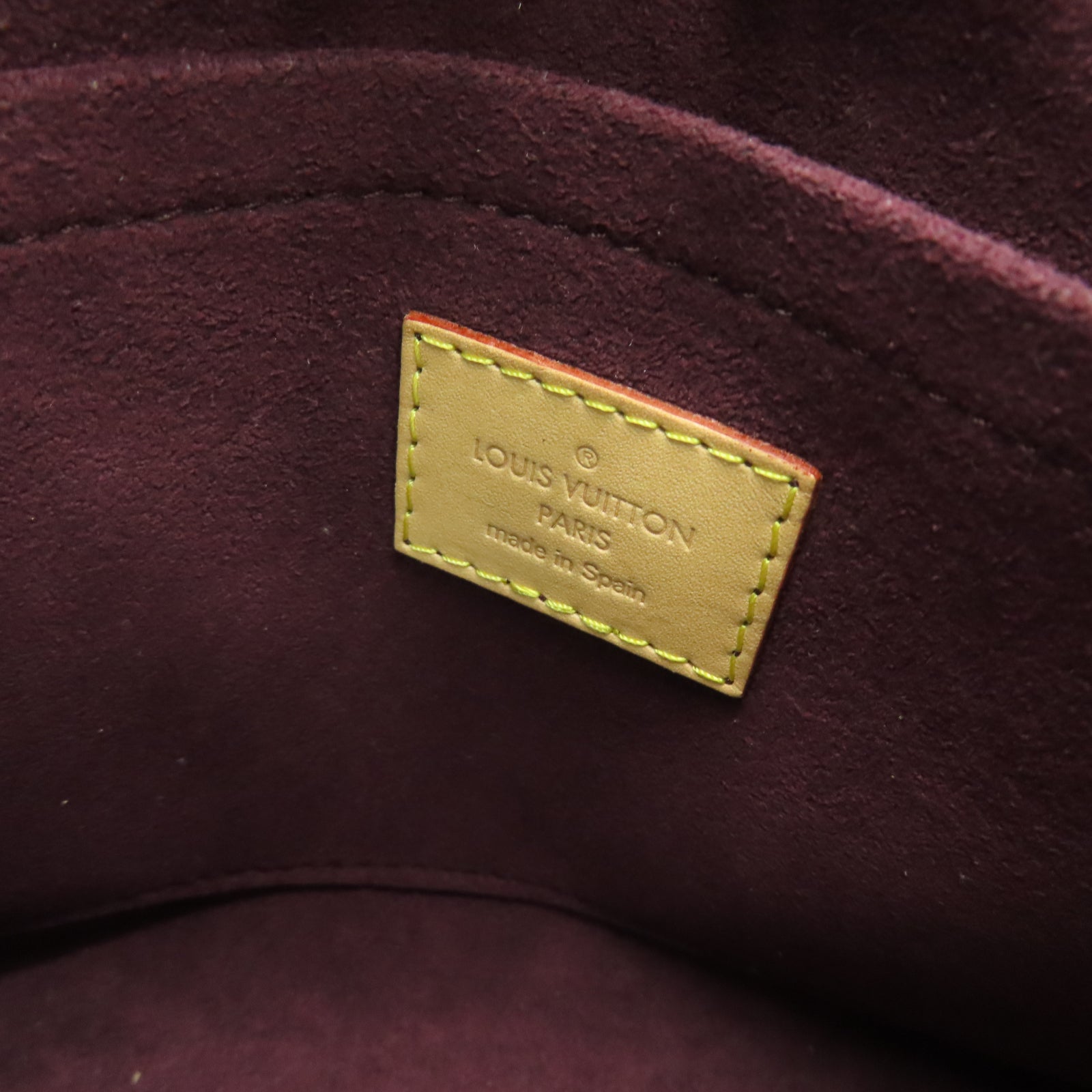 LOUIS VUITTON Monogram Montaigne BB金扣手挽袋棕色