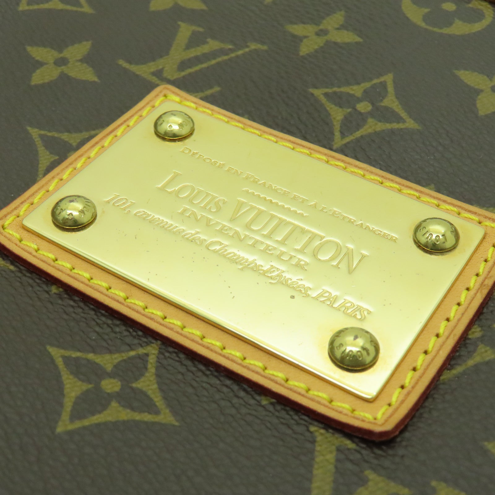 LOUIS VUITTON 【激減優惠】Monogram Galliera GM金扣肩背袋棕色