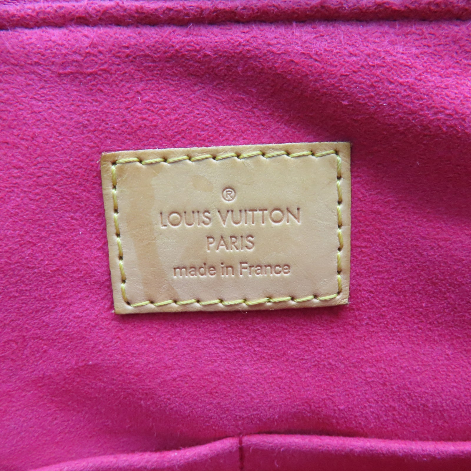 LOUIS VUITTON Monogram Pallas MM金扣手挽肩背兩用袋粉紅色/棕色
