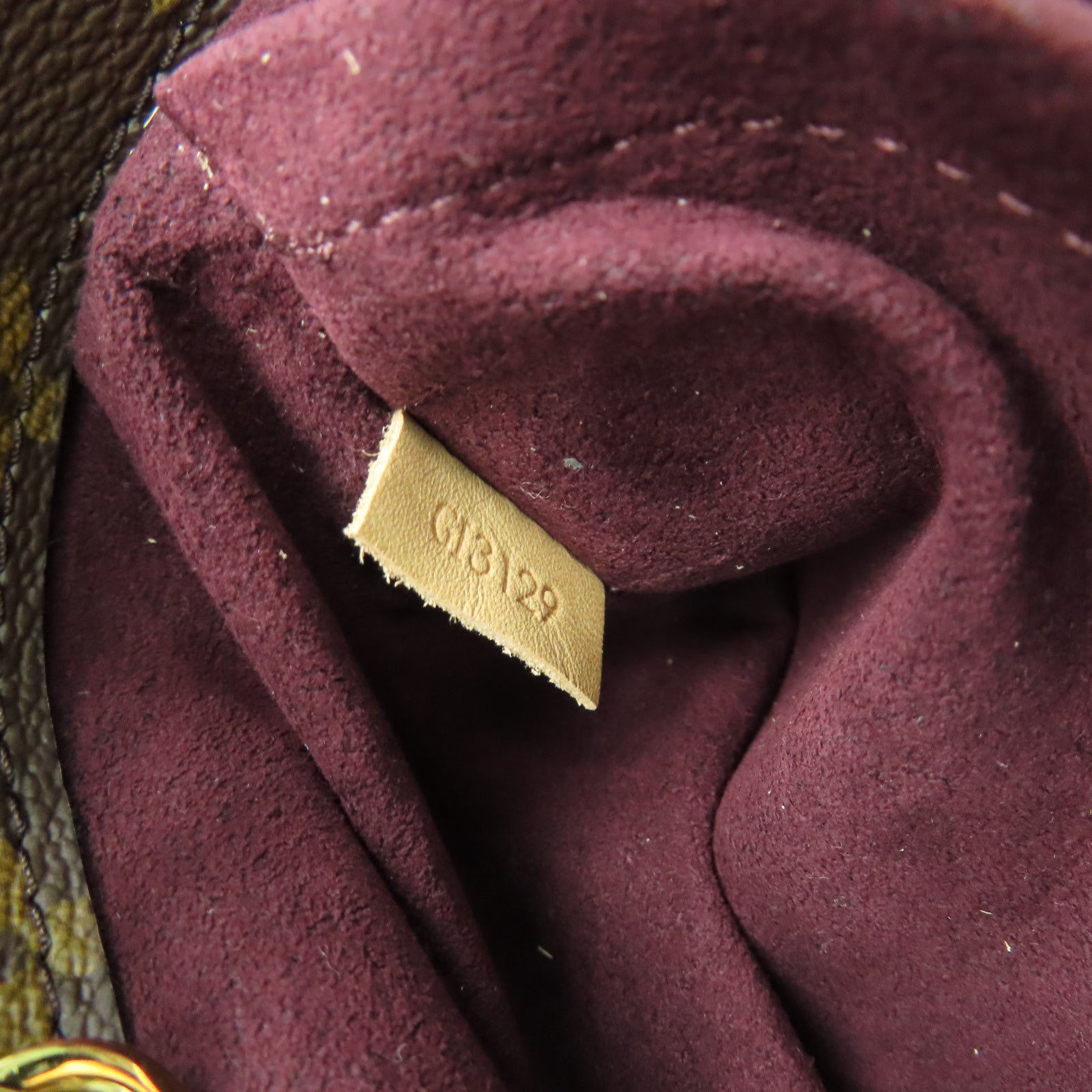 LOUIS VUITTON Monogram Montaigne BB金扣手挽袋棕色