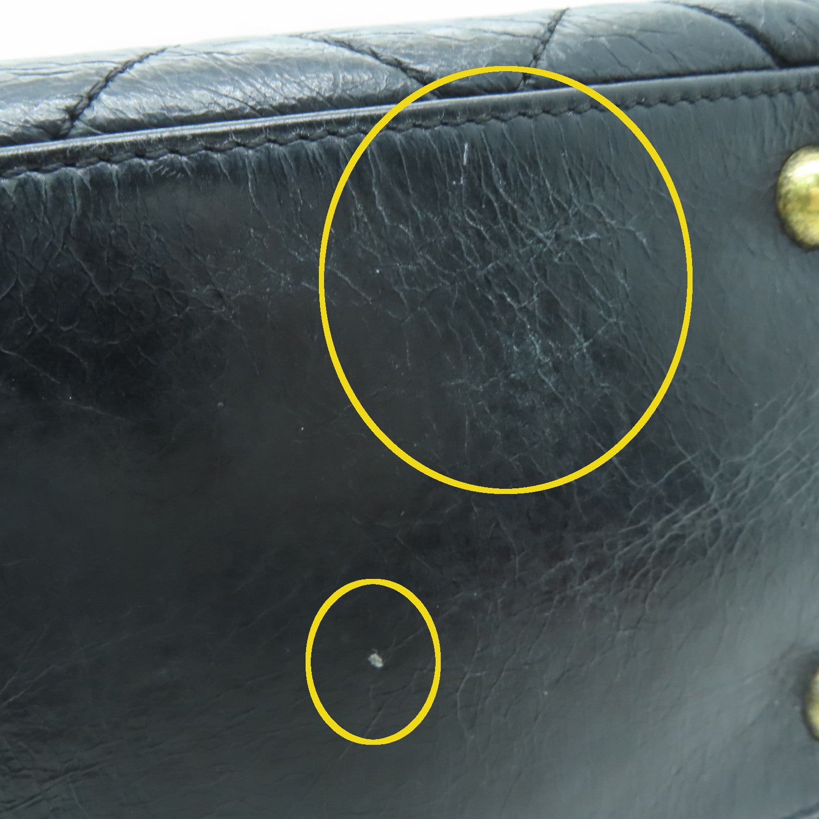 CHANEL 菱格牛皮皮革Chain Shoulder金扣鏈帶肩背袋黑色