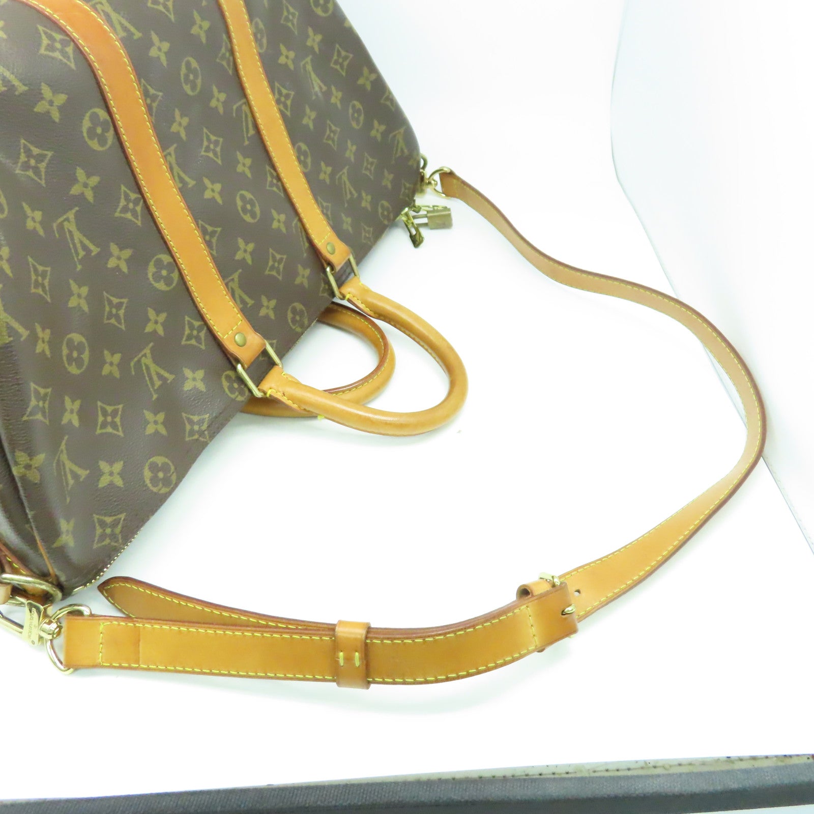 LOUIS VUITTON Monogram Keepall Bandouliere 45金扣手挽肩背兩用袋