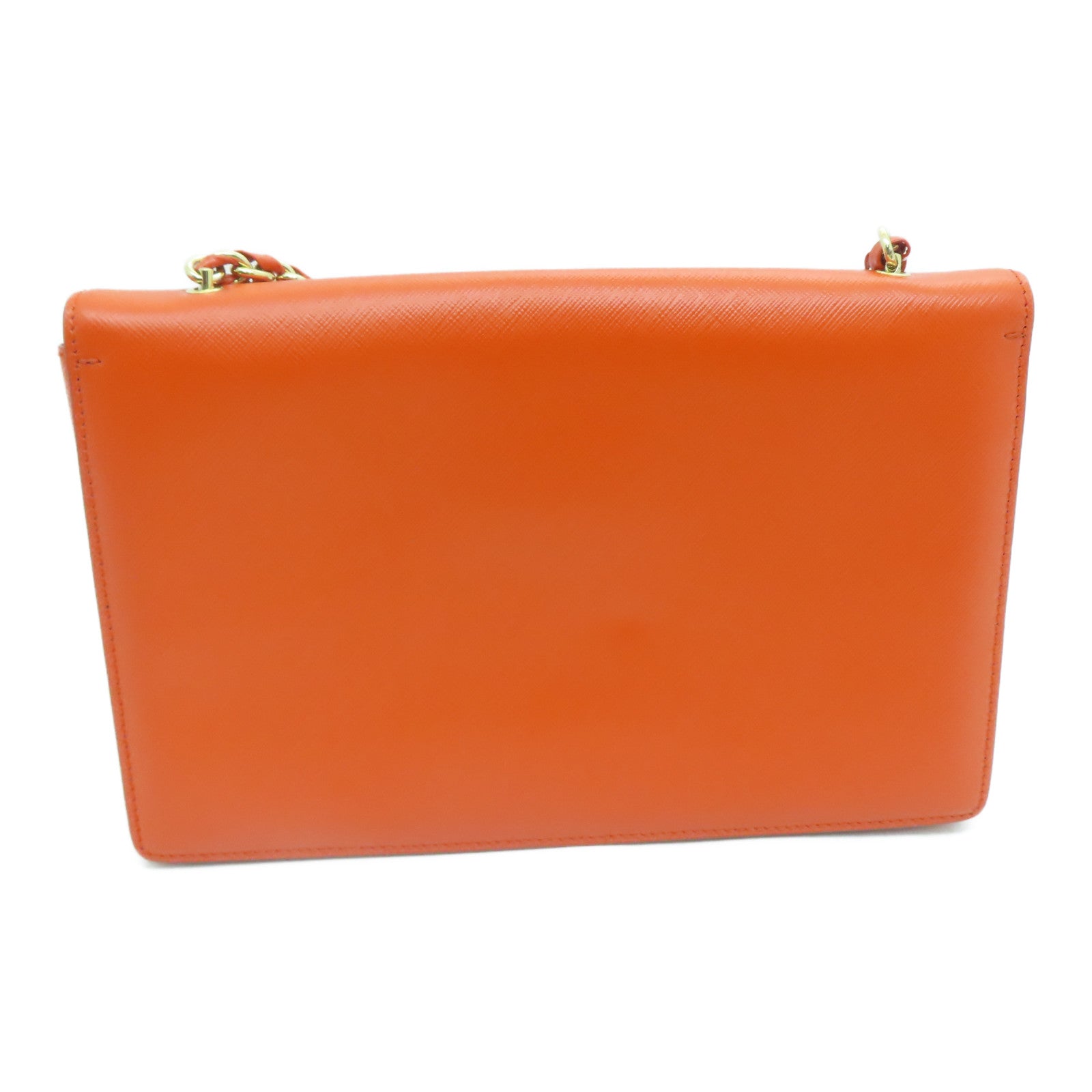 Salvatore Ferragamo 牛皮皮革Shoulder Bag金扣肩背袋橙色