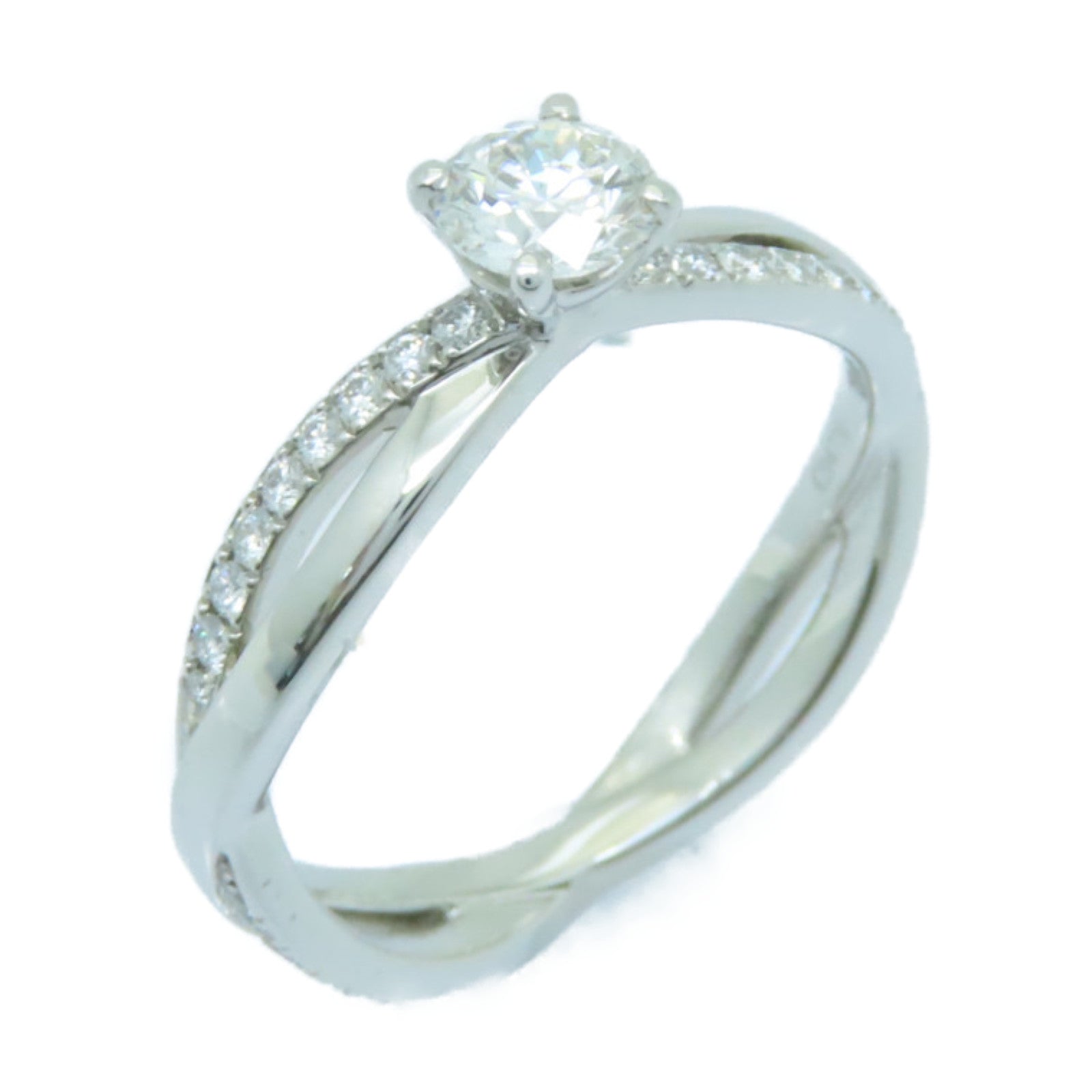 JEWELRY PT950鉑金Diamond Ring 0.45ct鑽石戒指US#6.75