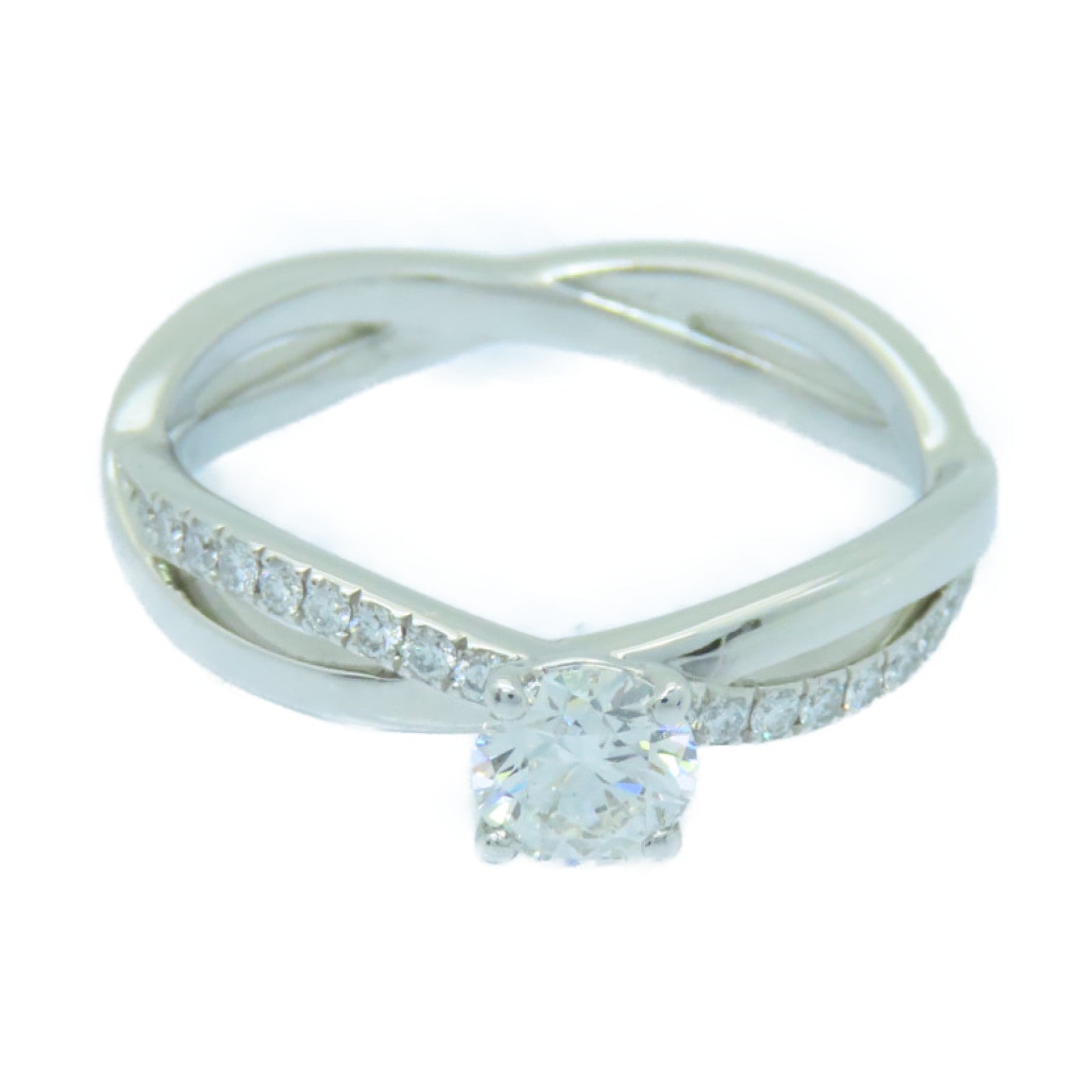 JEWELRY PT950鉑金Diamond Ring 0.45ct鑽石戒指US#6.75