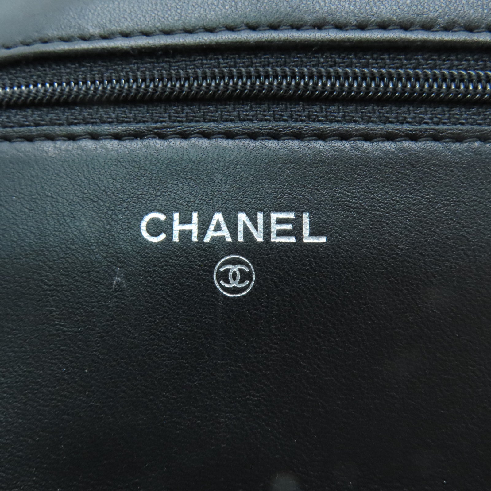 CHANEL 菱格羊皮皮革Shoulder Bag銀扣肩背袋黑色