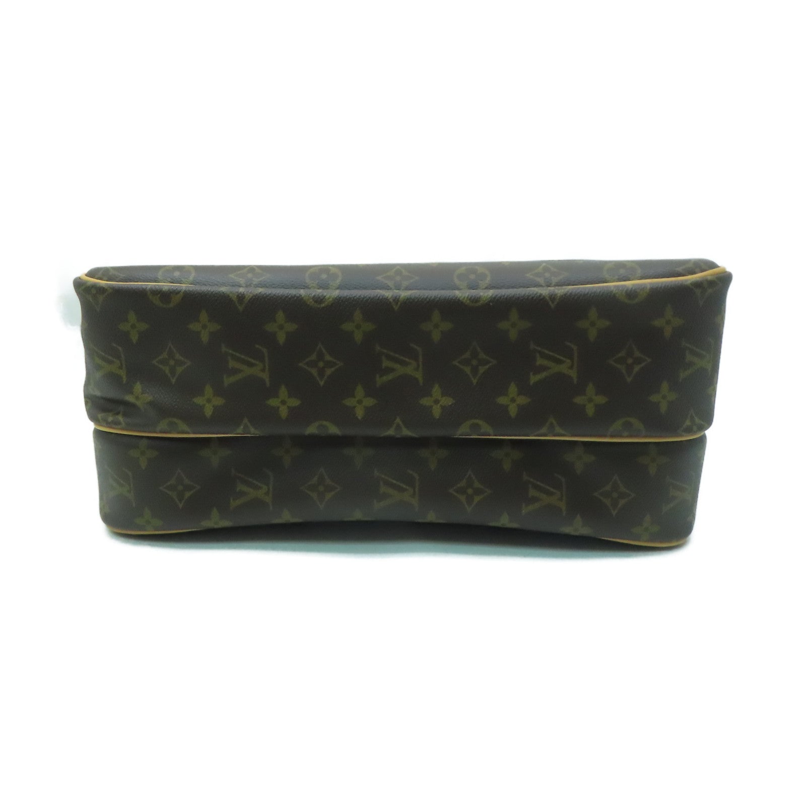 LOUIS VUITTON Monogram Reporter GM金扣肩背袋啡色
