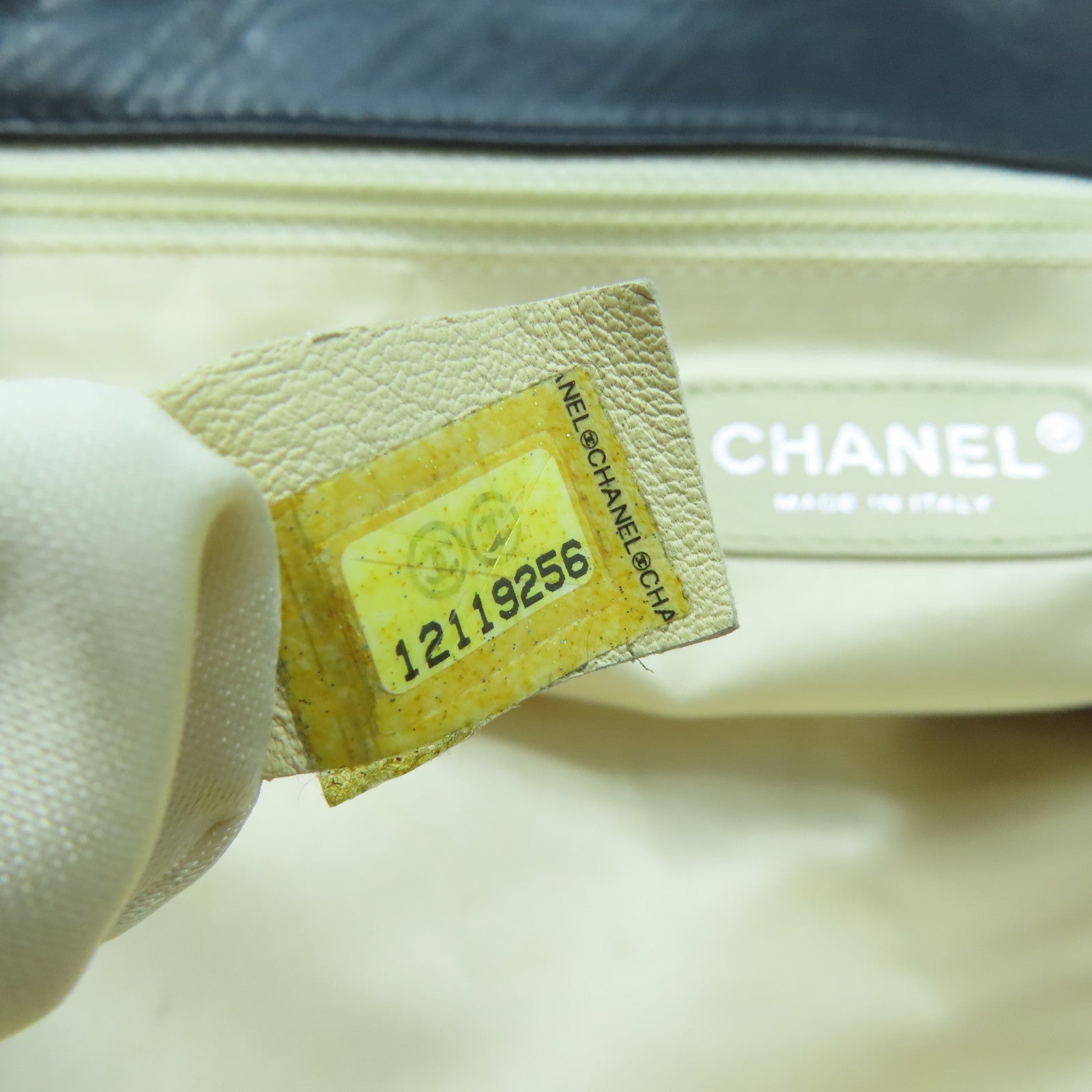 CHANEL 菱格羊皮皮革Chain Shoulder Bag銀扣鏈帶肩背袋黑色