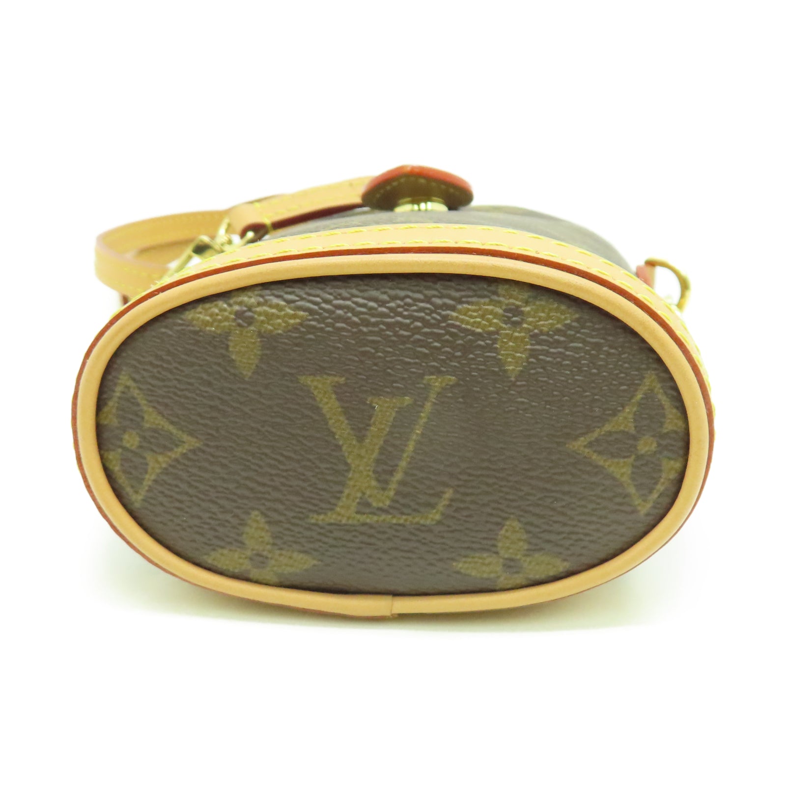 LOUIS VUITTON Monogram Fold Me Pouch Gold Buckle Shoulder Bag Brown