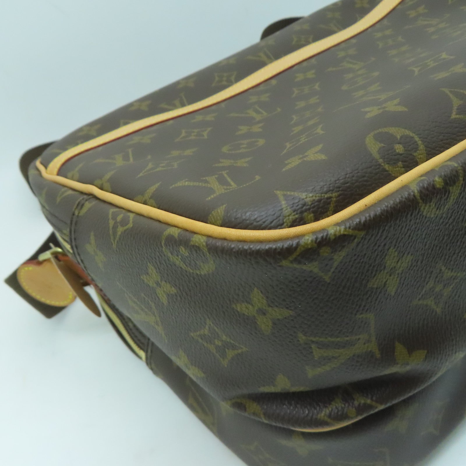 LOUIS VUITTON Monogram Reporter GM金扣肩背袋啡色