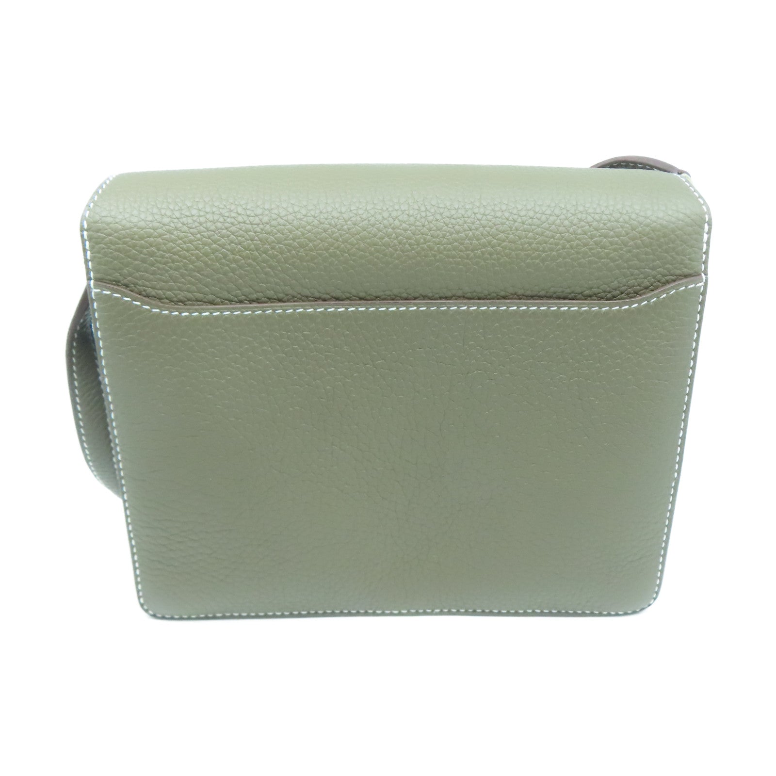 HERMES Taurillon Clemence皮革Roulis 23金扣肩背袋灰色