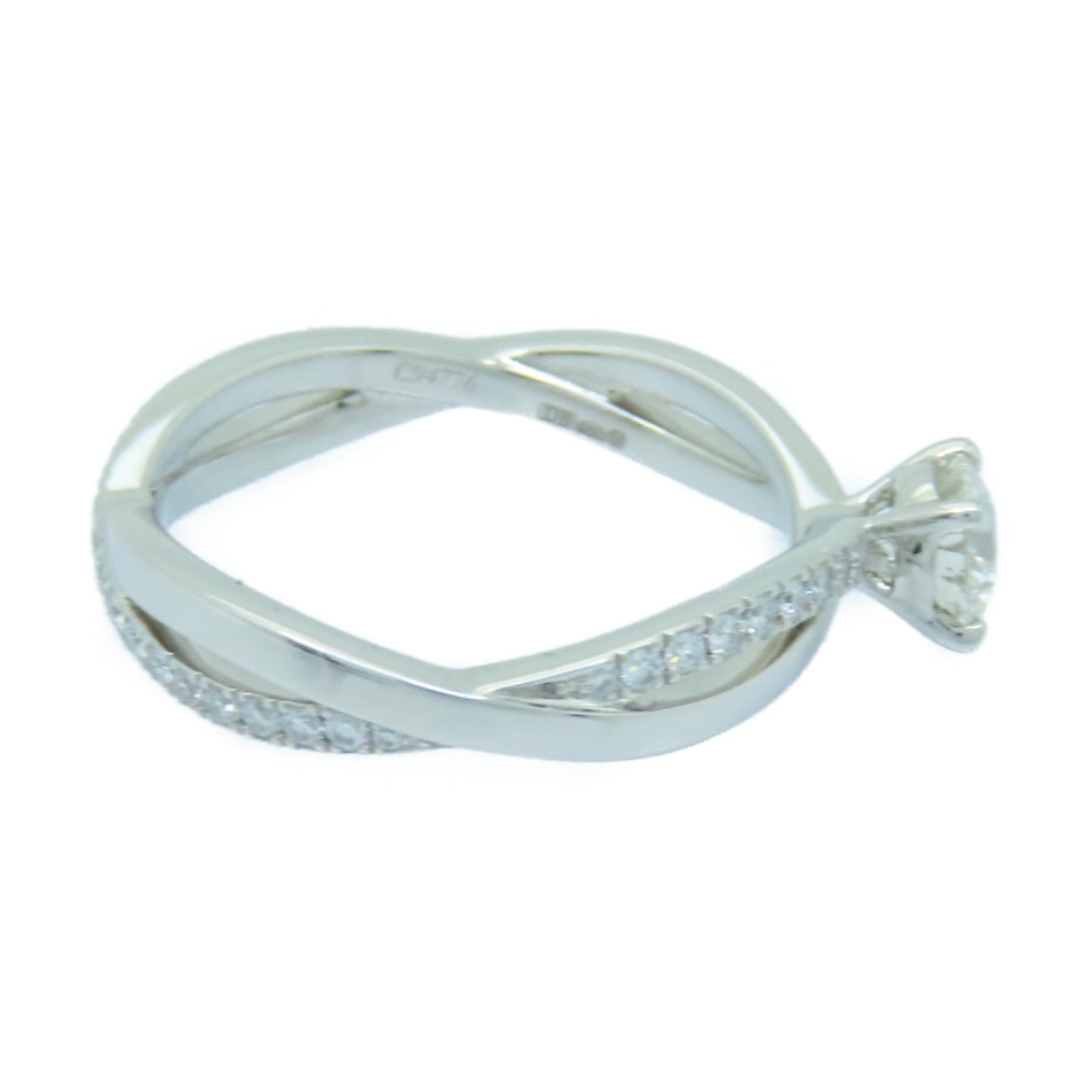 JEWELRY PT950鉑金Diamond Ring 0.45ct鑽石戒指US#6.75