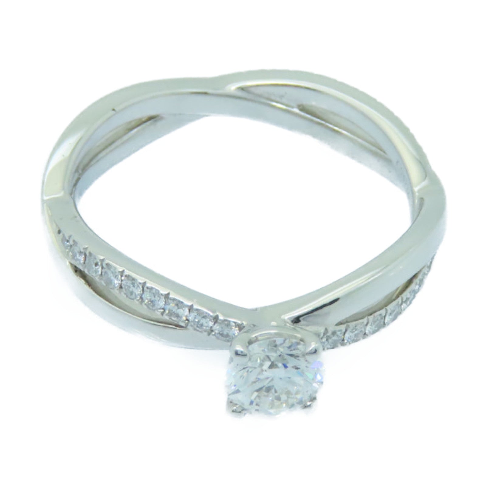 JEWELRY PT950鉑金Diamond Ring 0.45ct鑽石戒指US#6.75