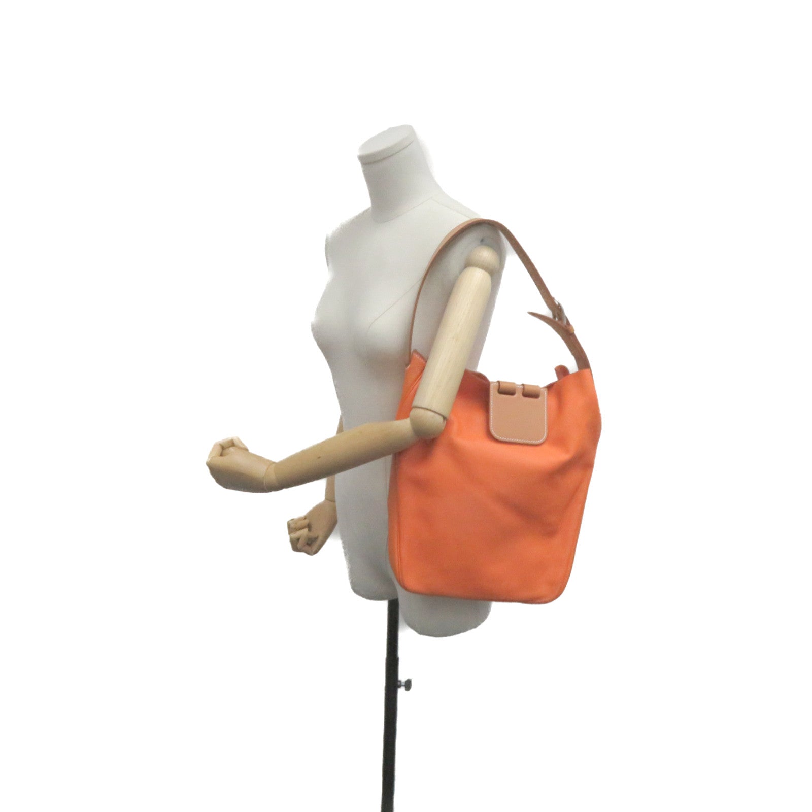 HERMES Swift皮革Virevolte 24 Shoulder Bag肩背袋Orange橙色