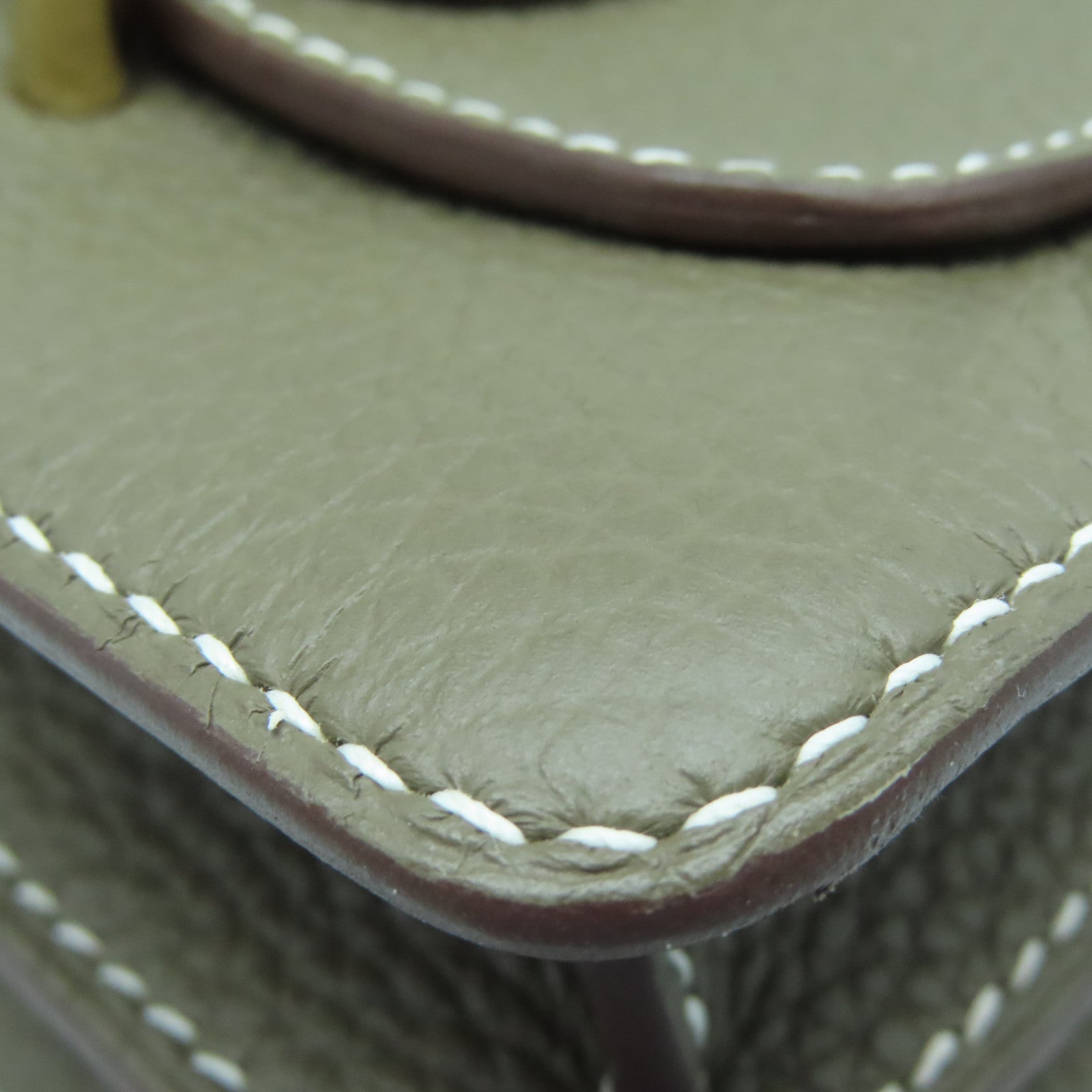 HERMES Taurillon Clemence皮革Roulis 23金扣肩背袋灰色
