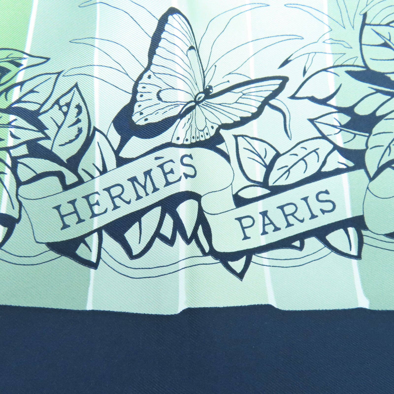 HERMES Silk Scarf Dark Blue