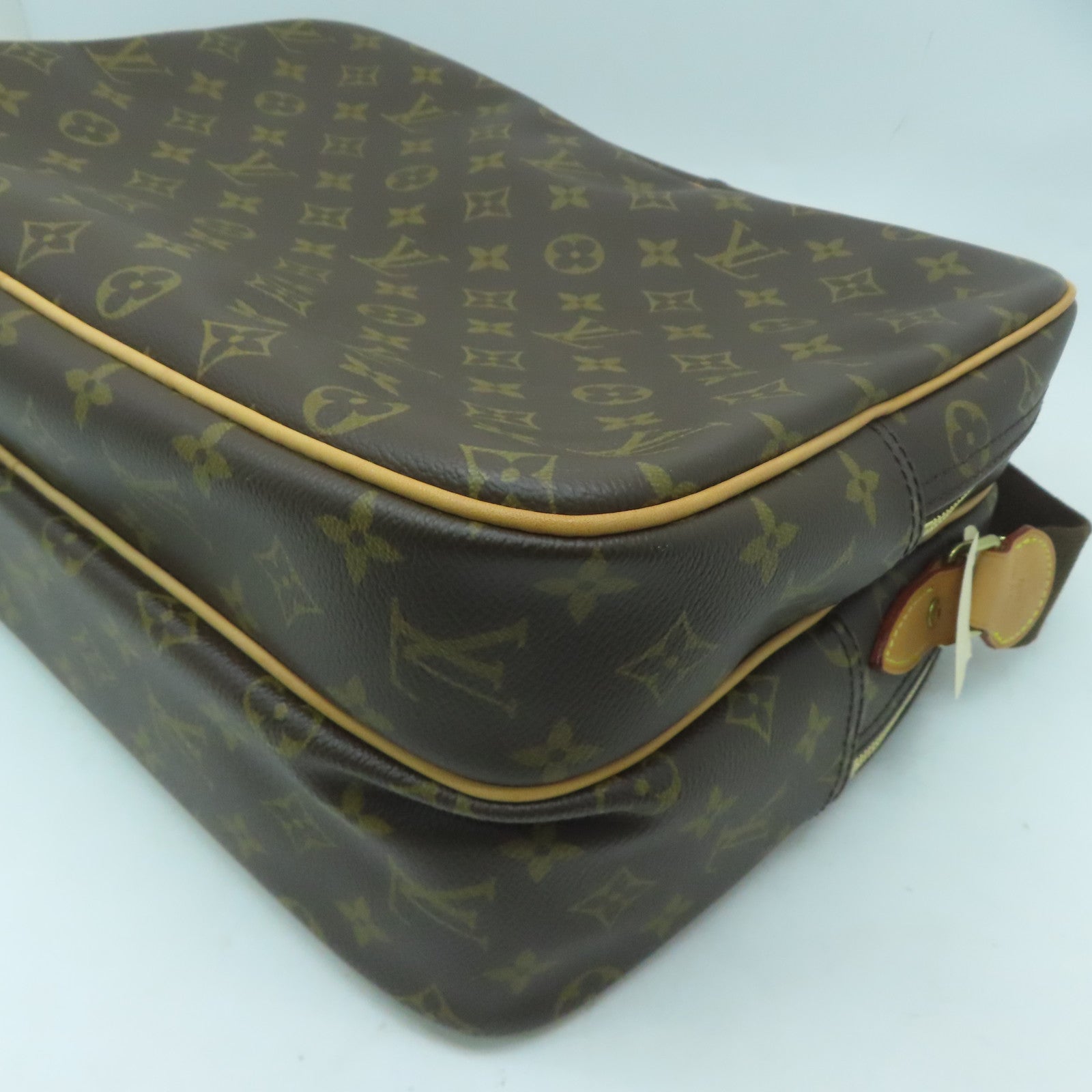 LOUIS VUITTON Monogram Reporter GM金扣肩背袋啡色