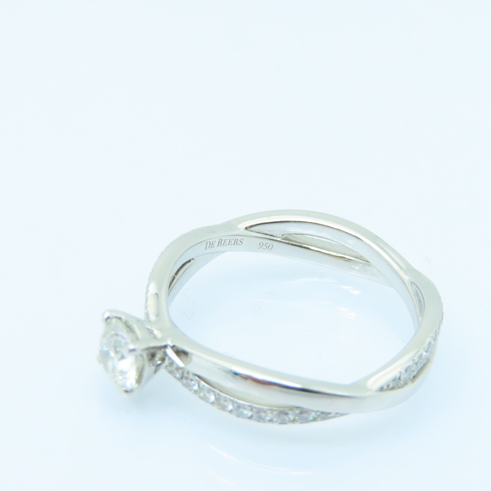 JEWELRY PT950鉑金Diamond Ring 0.45ct鑽石戒指US#6.75
