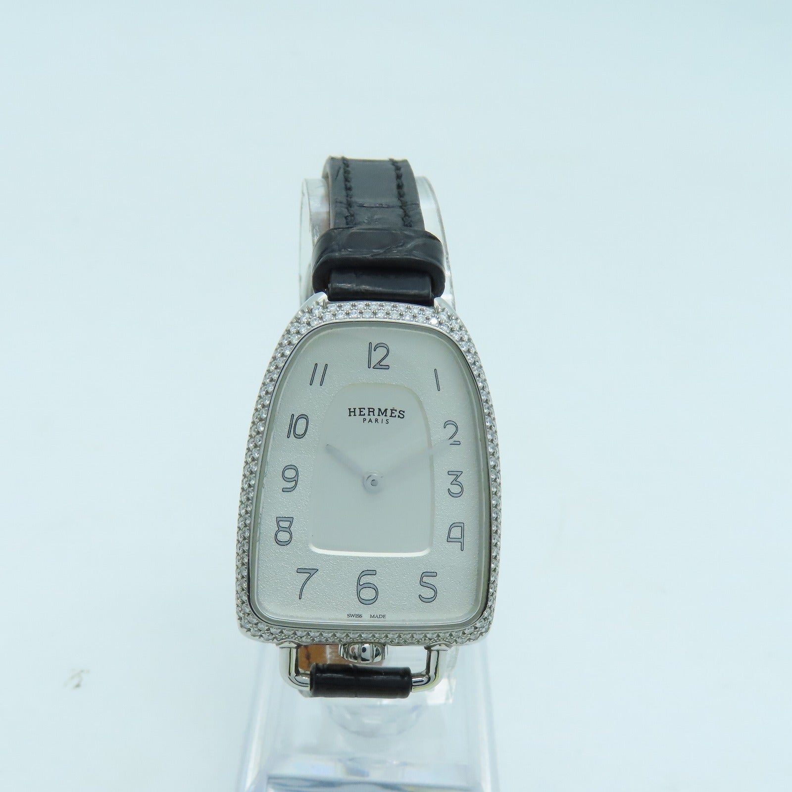 HERMES Quartz Watch不锈钢石英手表黑色