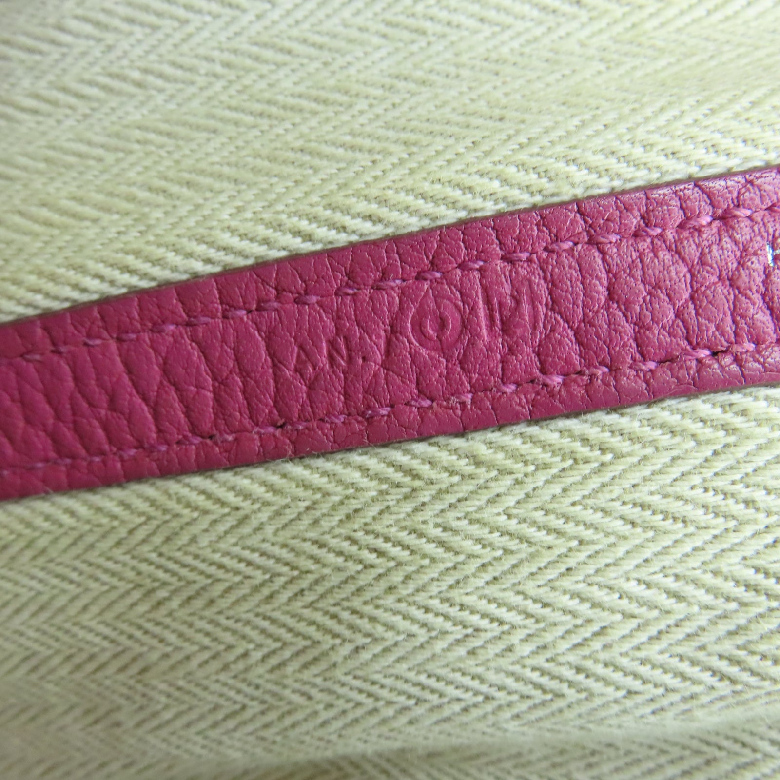 HERMES Negonda皮革GardenParty PM銀扣手挽袋桃紫色