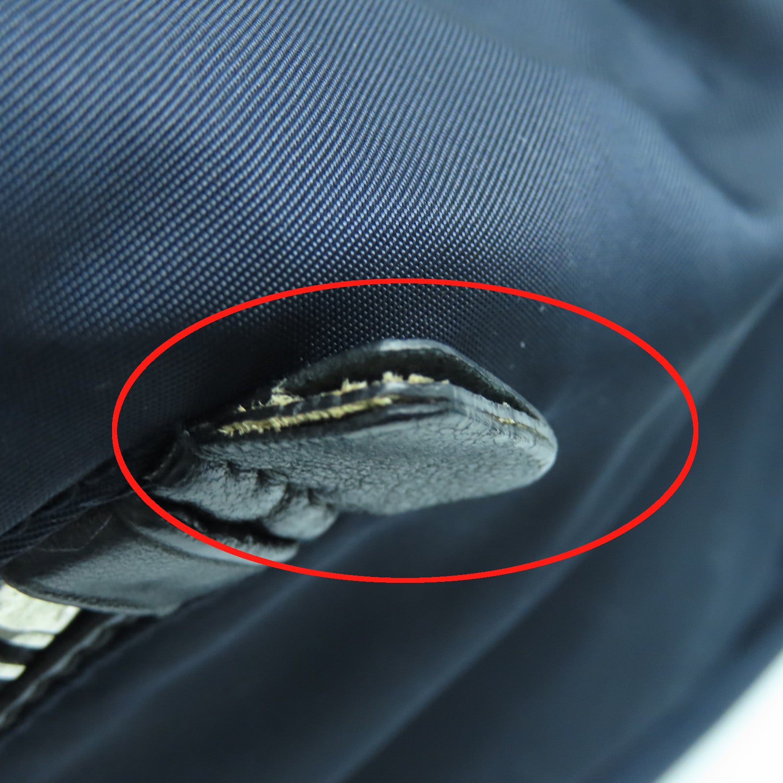 PRADA 尼龍2way Shoulder Bag銀扣手挽肩背兩用袋深藍色