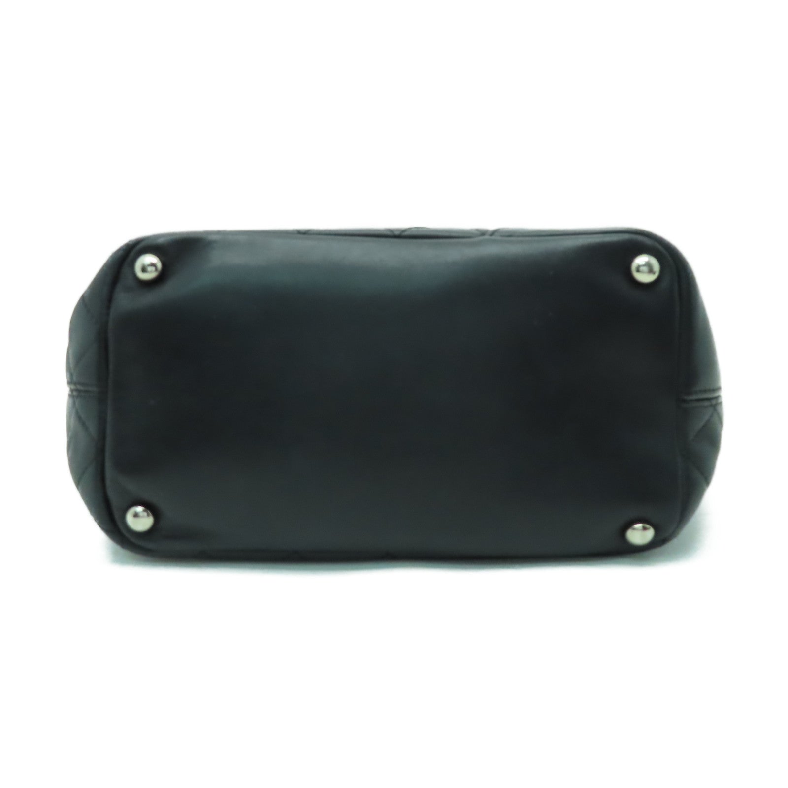 CHANEL Caviar皮革Cambon Totebag銀扣手挽袋黑色