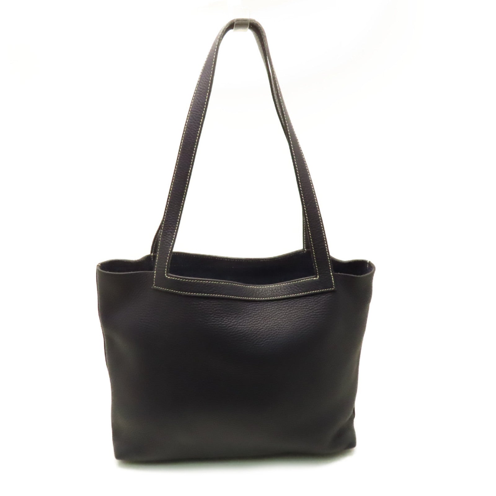 HERMES Clemence皮革Cabasellier 31 Shoulder Bag肩背袋Bleu Nuit午夜藍色