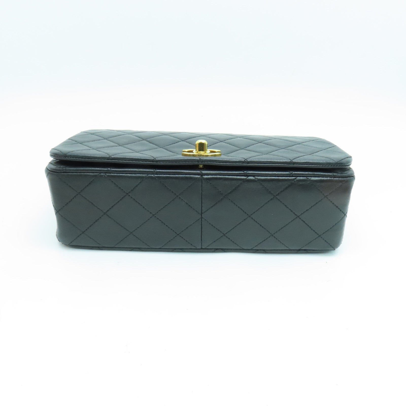 CHANEL 【激減優惠】菱格羊皮皮革Chain Shoulder Bag金扣黑色