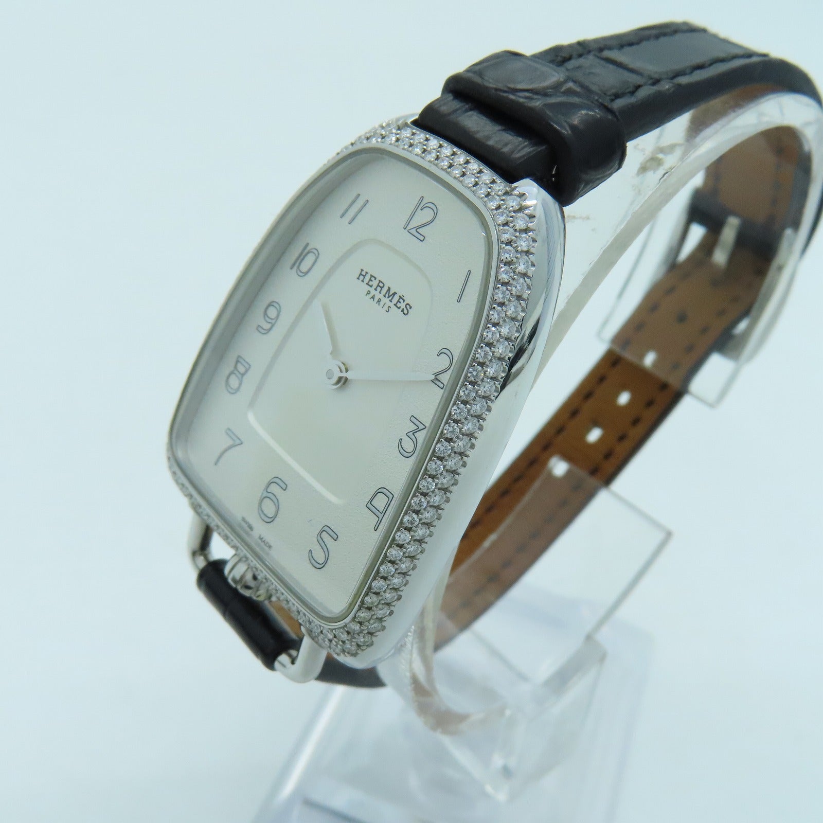 HERMES Quartz Watch不锈钢石英手表黑色