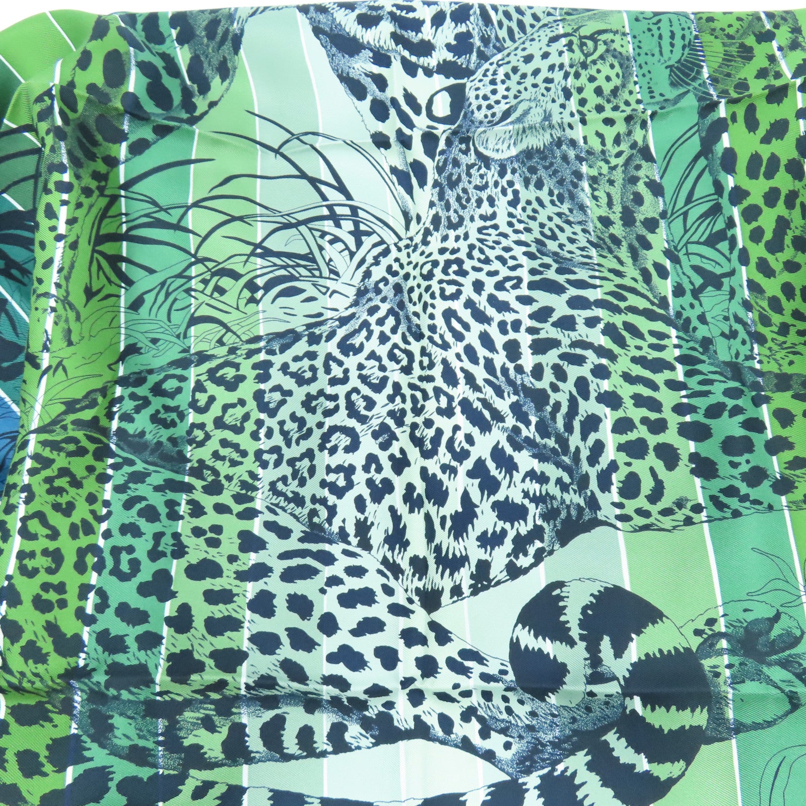 HERMES Silk Scarf Dark Blue
