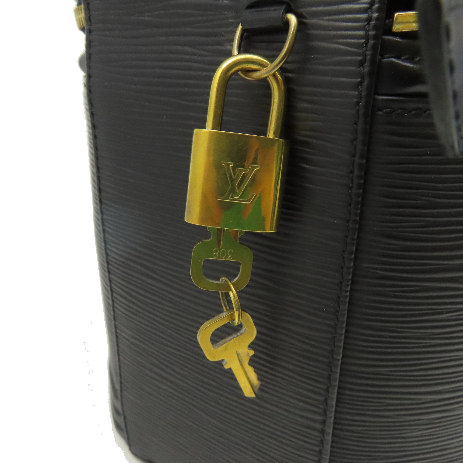 LOUIS VUITTON 【激減優惠】Epi Vintage Cannes Hand Bag金扣手挽袋黑色