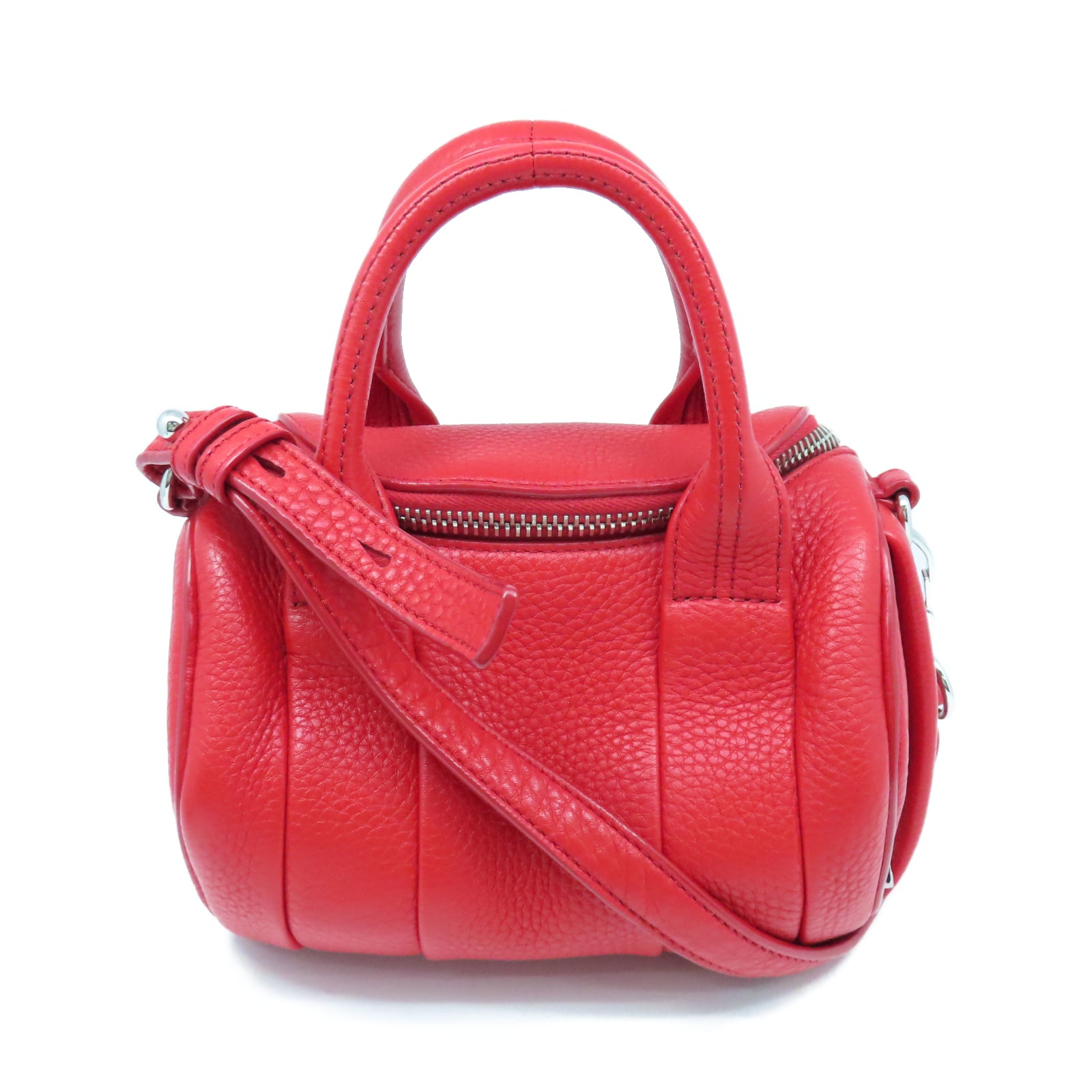 Alexander Wang 牛皮皮革Alexander Wang銀扣手挽肩背兩用袋紅色
