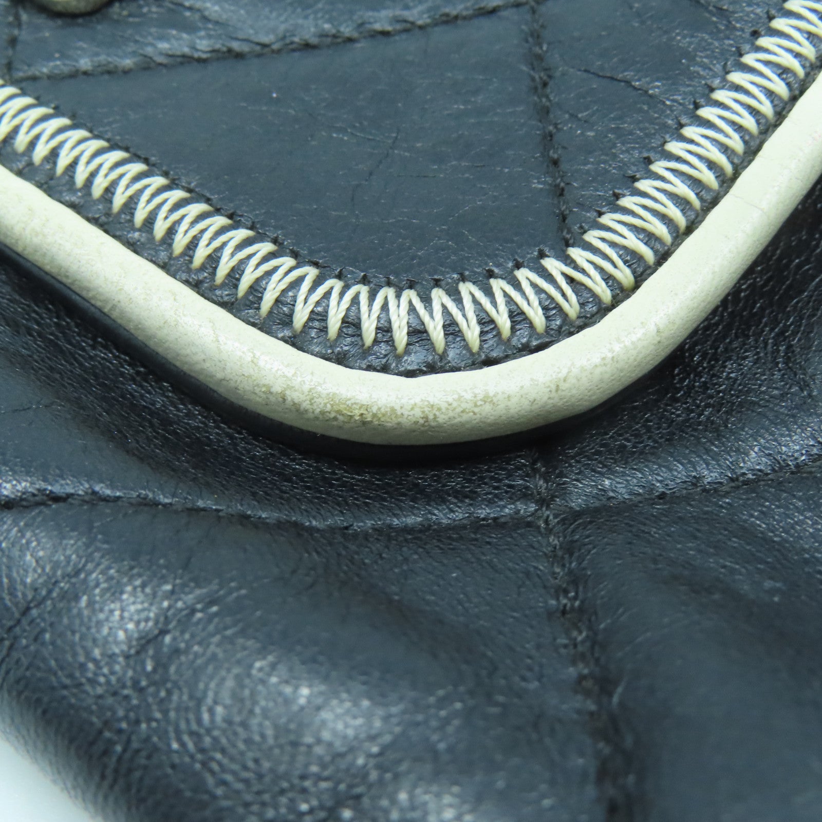 CHANEL 菱格羊皮皮革Chain Shoulder Bag銀扣鏈帶肩背袋黑色