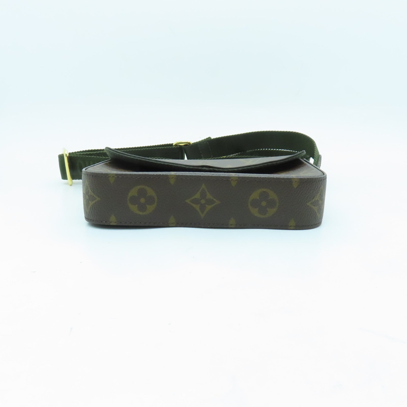 LOUIS VUITTON Monogram Felicie Strap & Go金扣肩背袋棕色