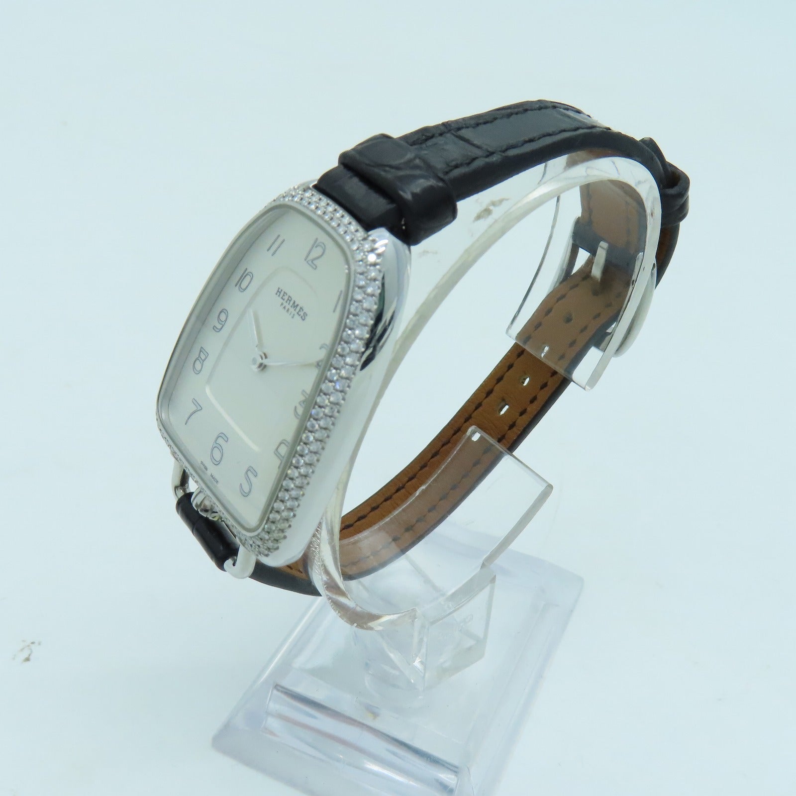 HERMES Quartz Watch不锈钢石英手表黑色