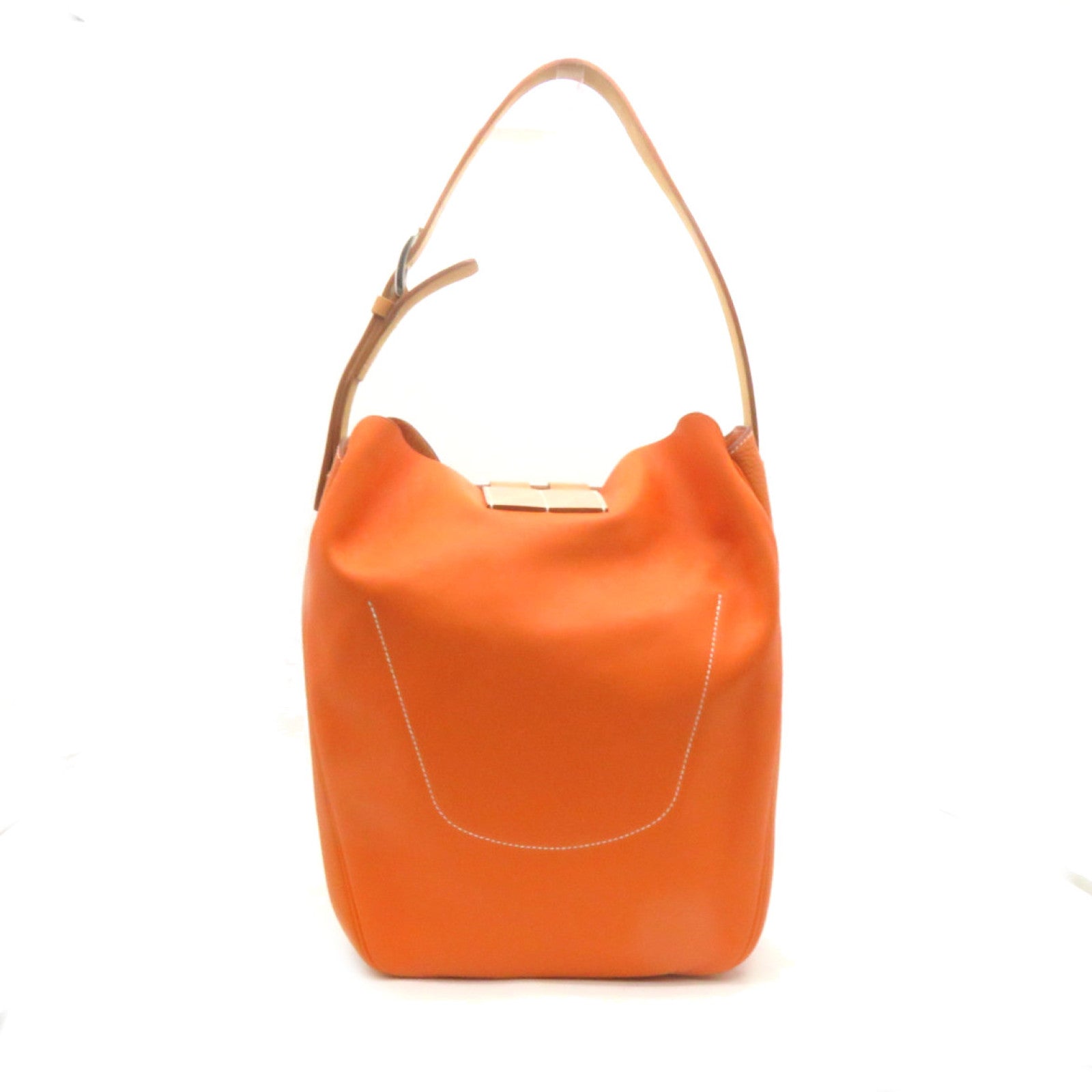 HERMES Swift皮革Virevolte 24 Shoulder Bag肩背袋Orange橙色