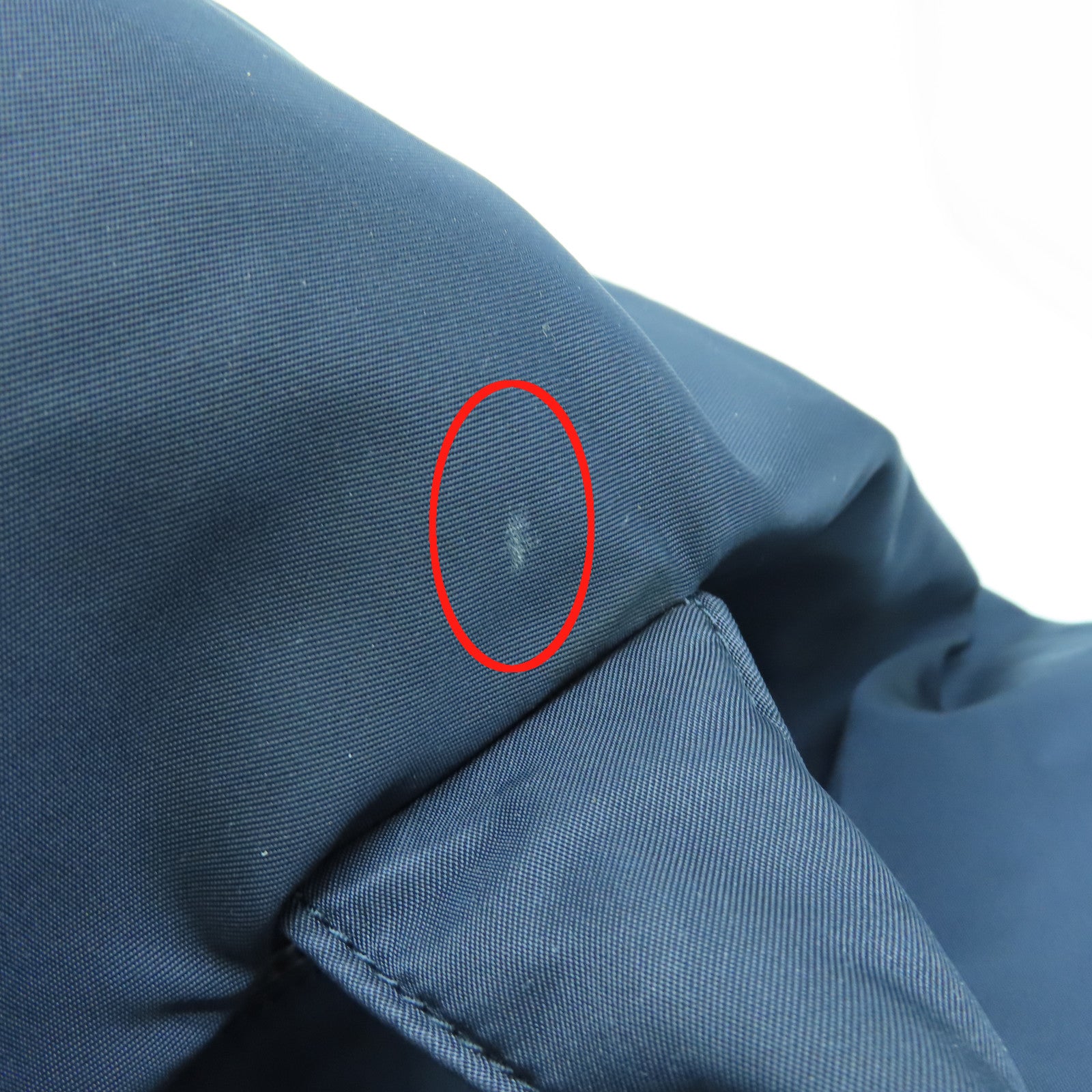 PRADA 尼龍2way Shoulder Bag銀扣手挽肩背兩用袋深藍色