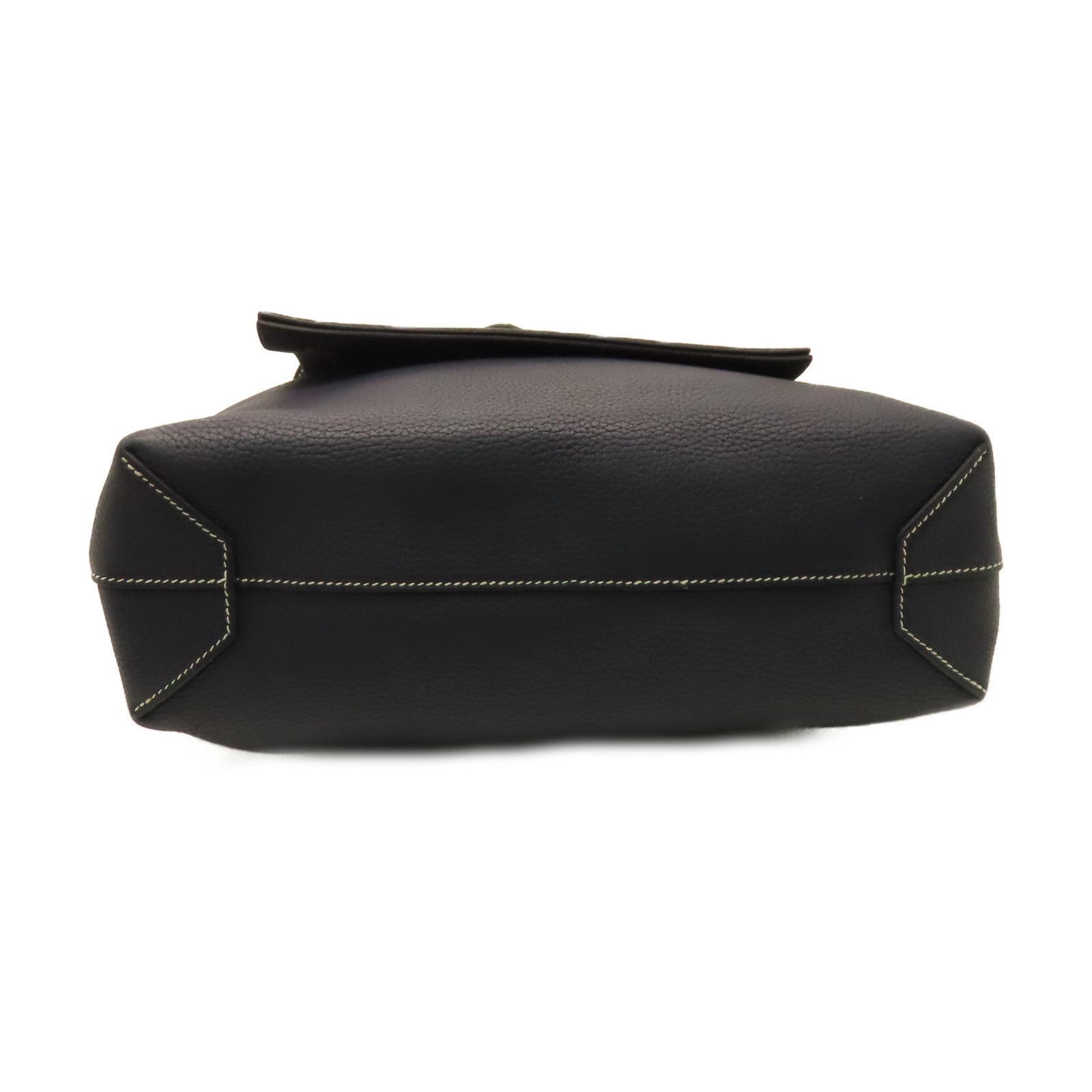 HERMES Clemence皮革Cabasellier 31 Shoulder Bag肩背袋Bleu Nuit午夜藍色