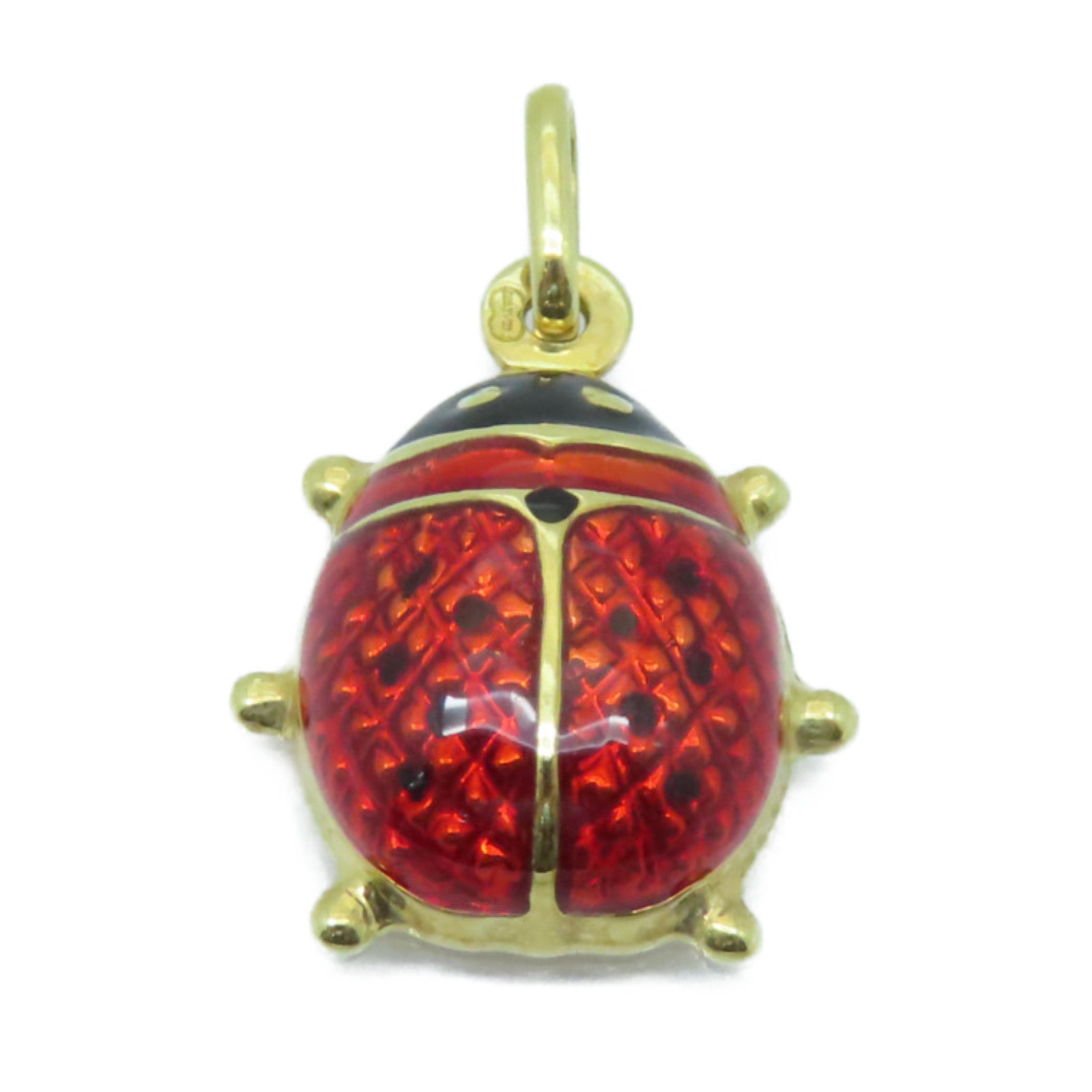 JEWELRY 18K黃金Ladybug Pendant吊墜紅色