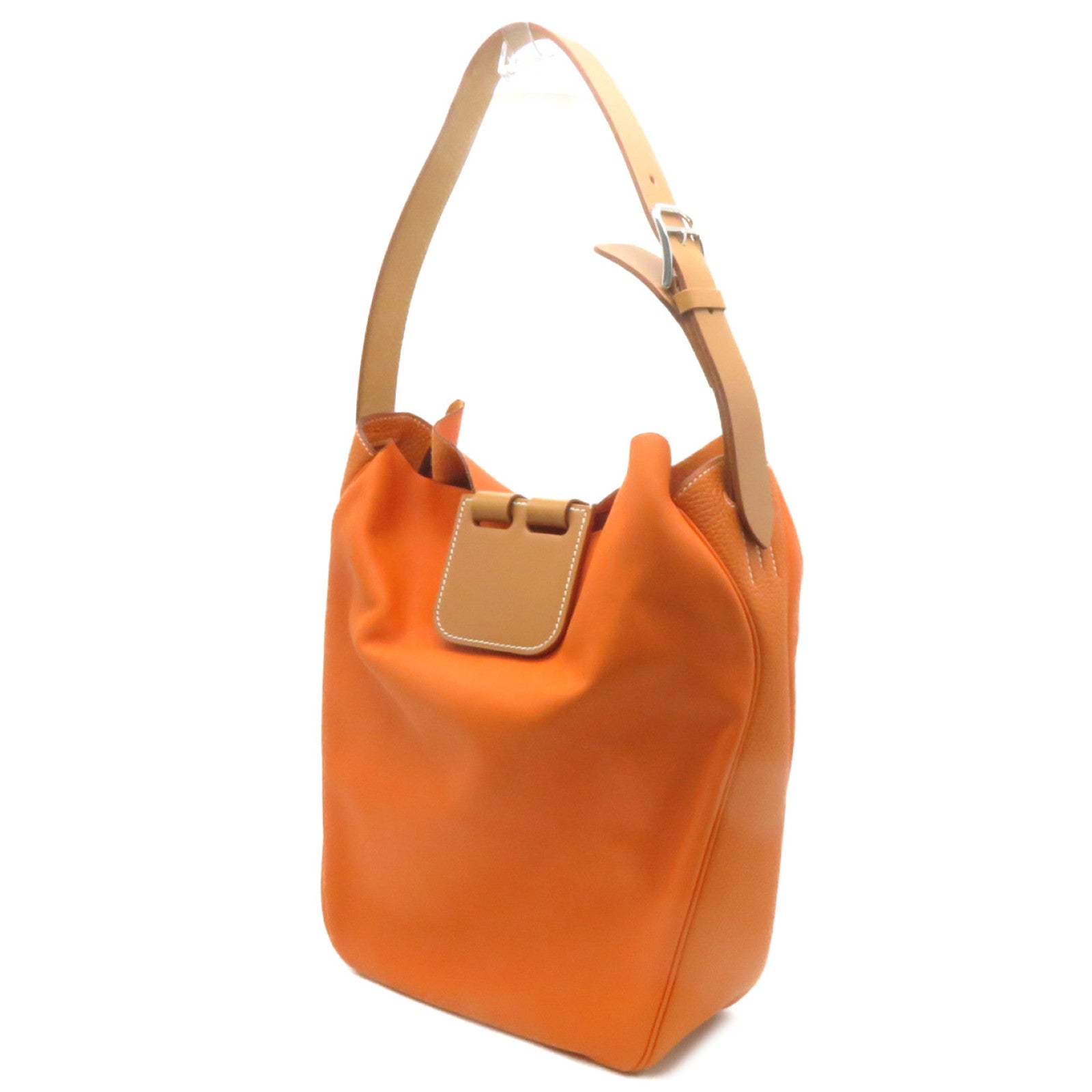 HERMES Swift皮革Virevolte 24 Shoulder Bag肩背袋Orange橙色