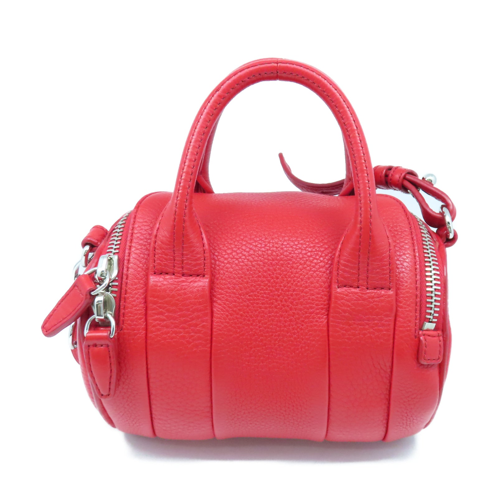 Alexander Wang 牛皮皮革Alexander Wang銀扣手挽肩背兩用袋紅色