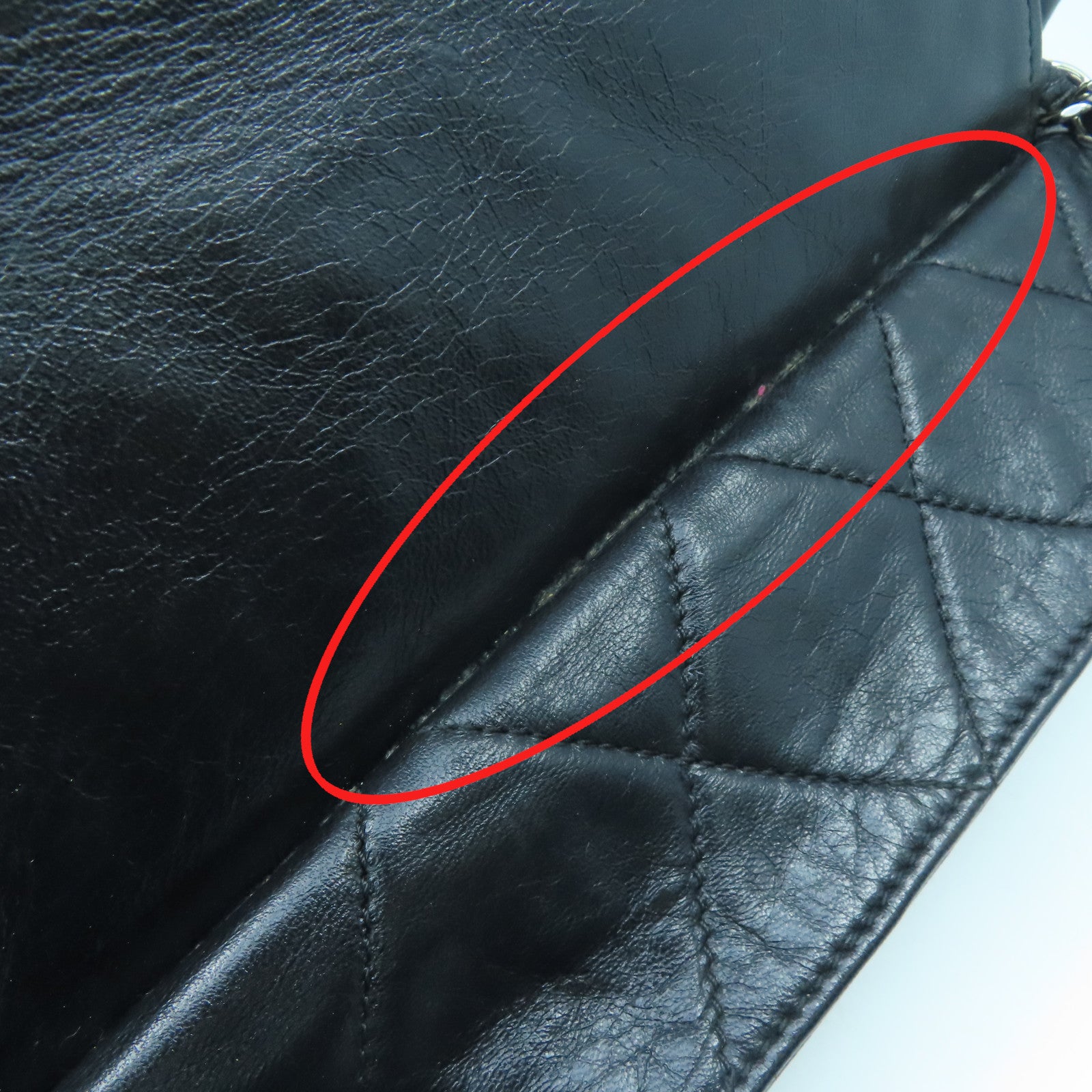 CHANEL 菱格羊皮皮革Chain Shoulder Bag銀扣鏈帶肩背袋黑色