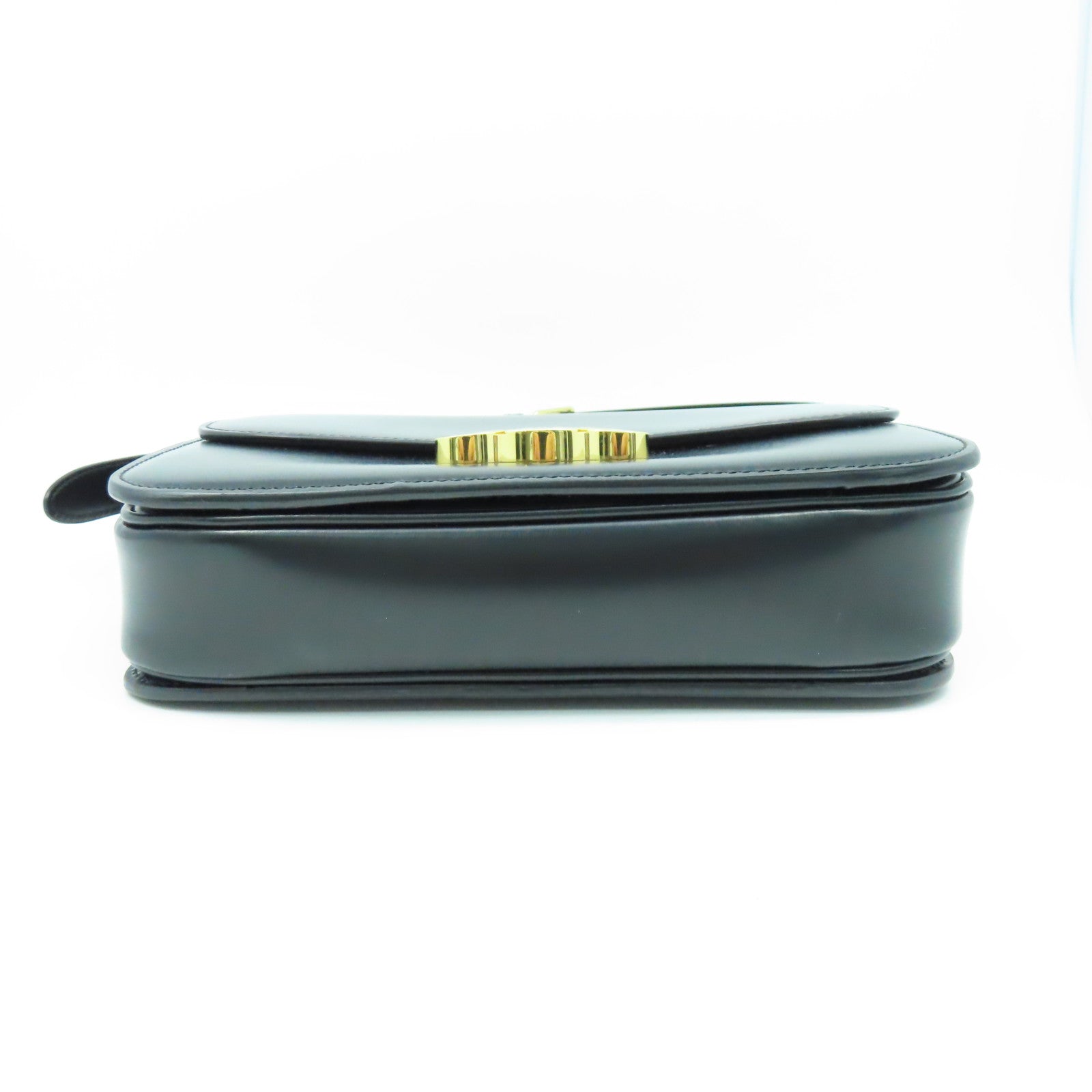 CELINE 牛皮皮革Classic Box金扣肩背袋黑色