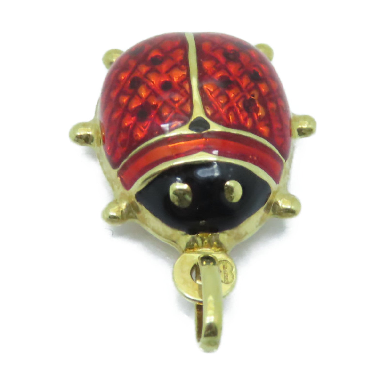 JEWELRY 18K黃金Ladybug Pendant吊墜紅色