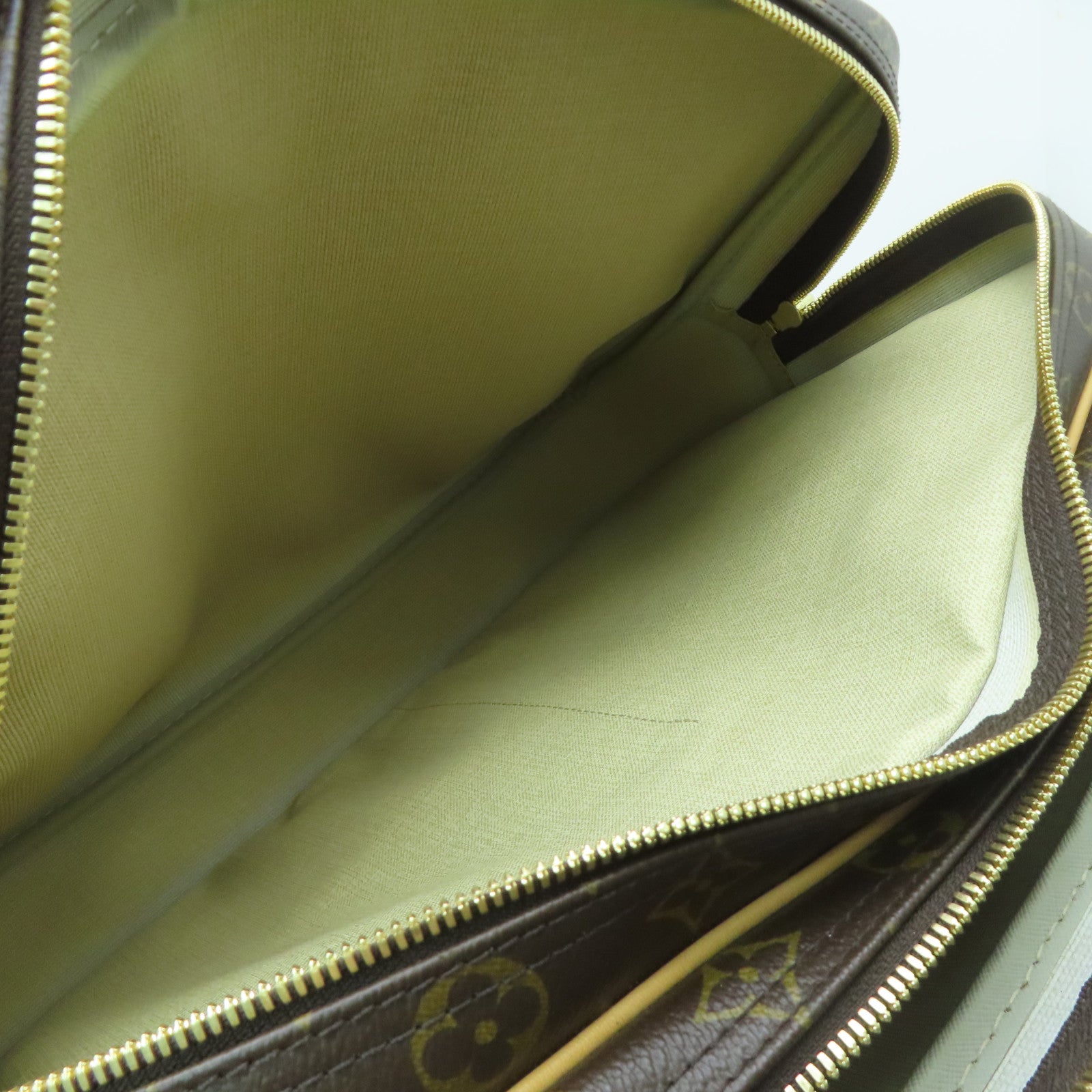 LOUIS VUITTON Monogram Reporter GM金扣肩背袋啡色