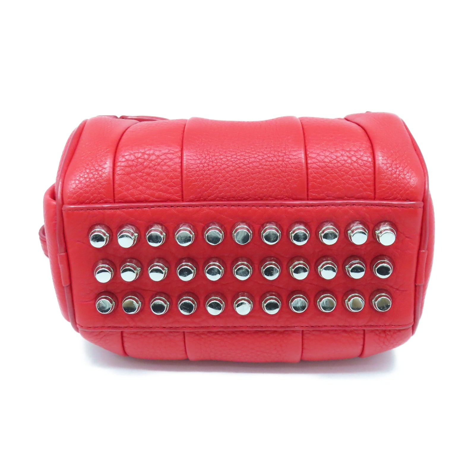 Alexander Wang 牛皮皮革Alexander Wang銀扣手挽肩背兩用袋紅色