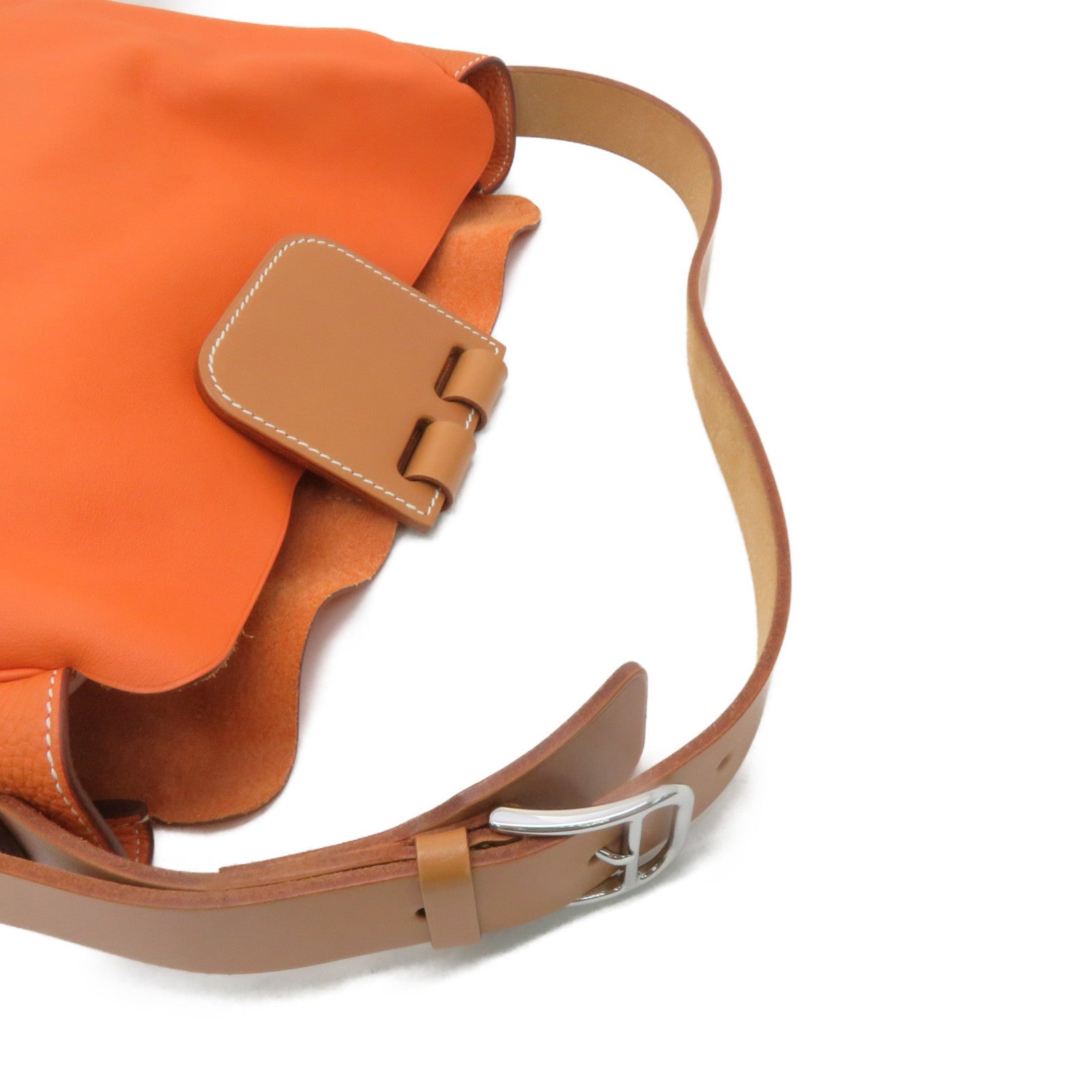 HERMES Swift皮革Virevolte 24 Shoulder Bag肩背袋Orange橙色